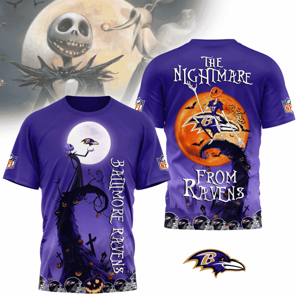 BR Premium NFL X Halloween The Nightmare 3D Shirt DDT CTND