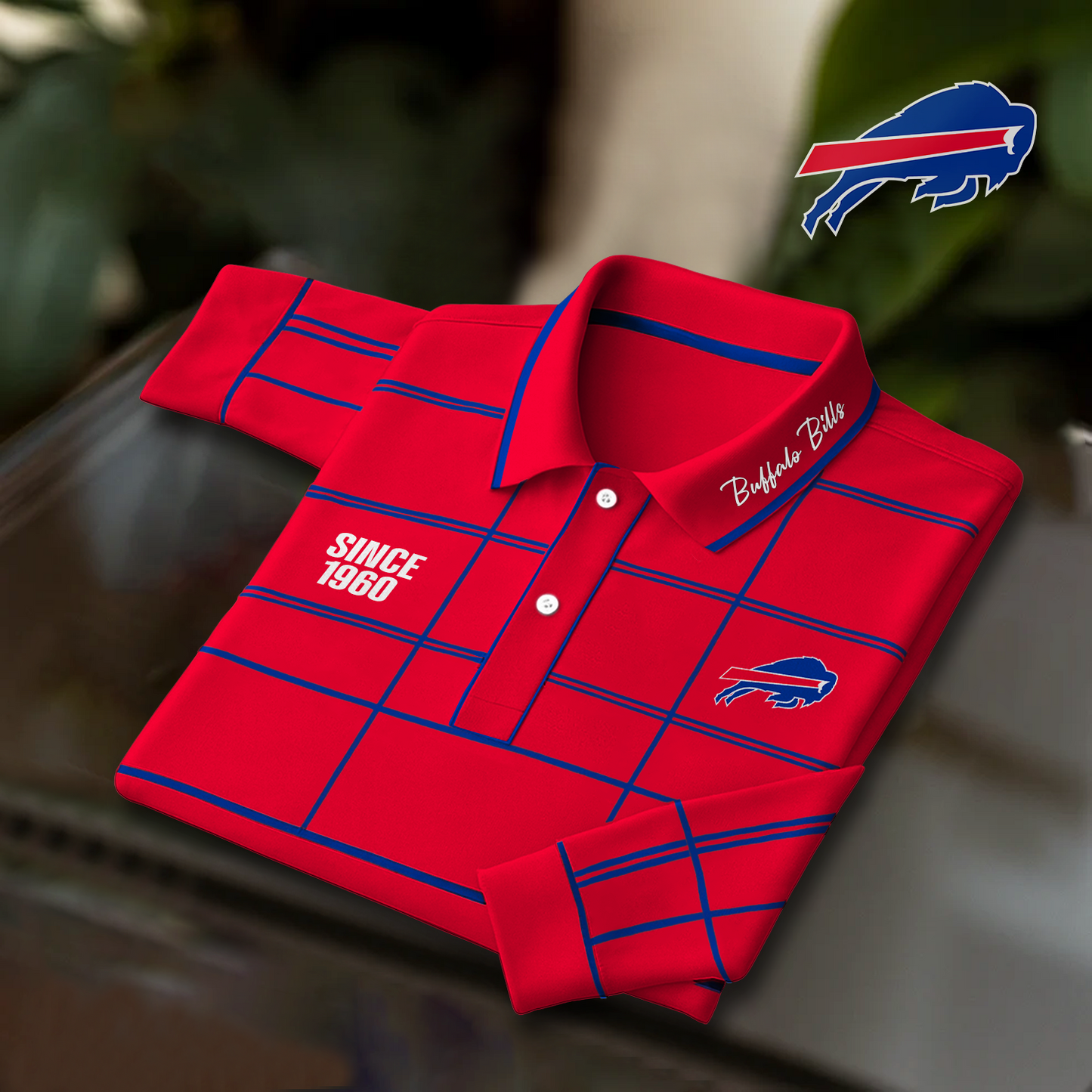 BUF x NFL Polo Shirt Long Sleeve DatND DVT