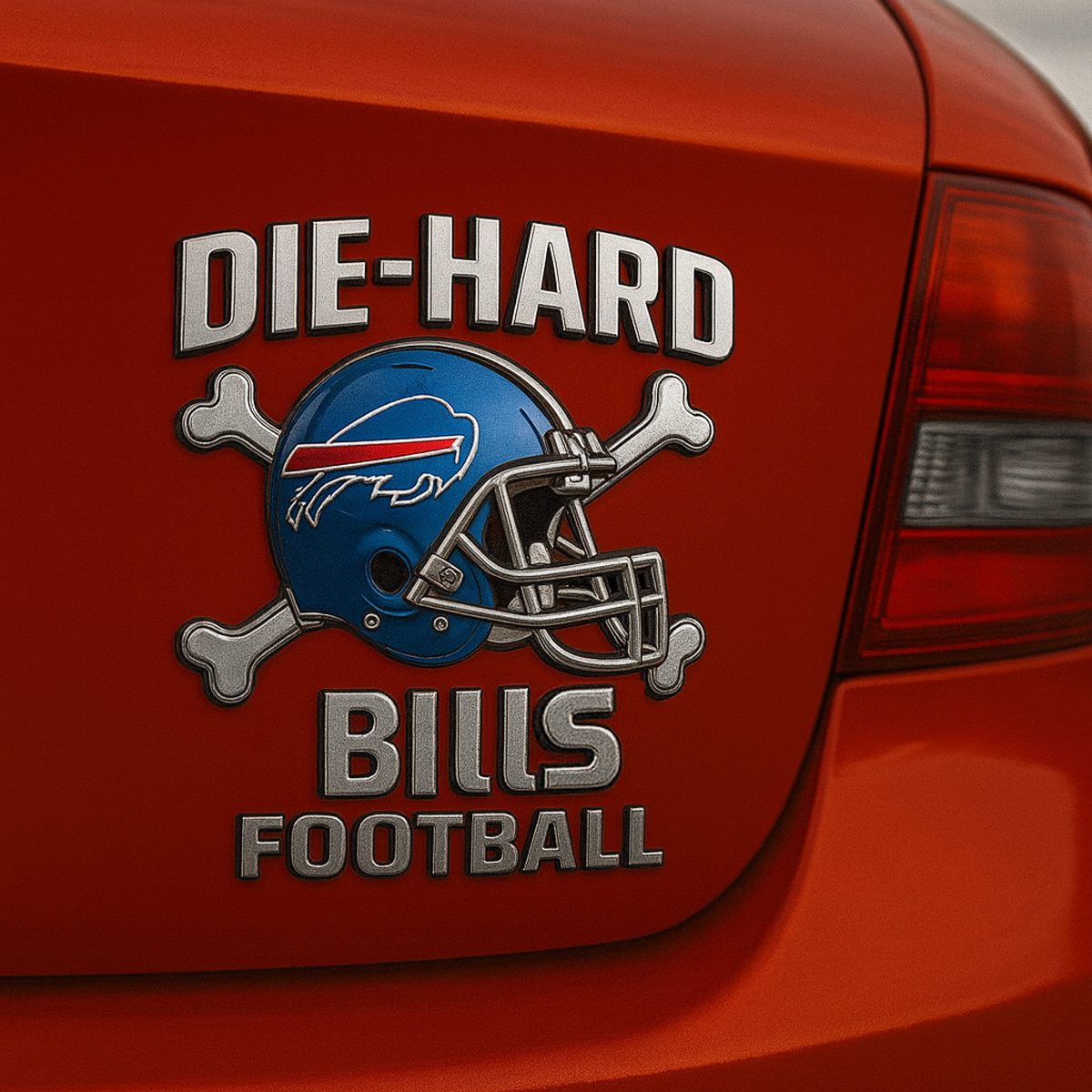 BUF x NFL Premium 3D Car Name Badge DATND DVT