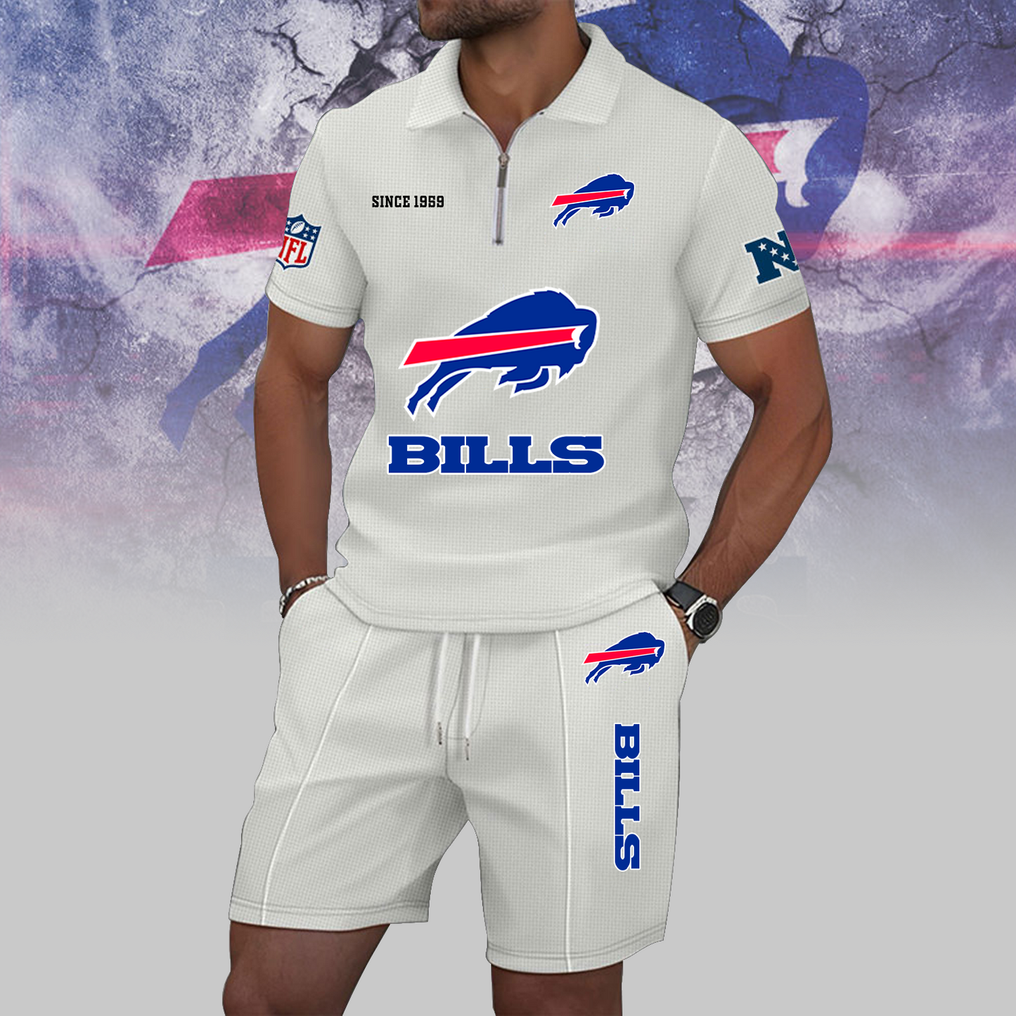 BUF x NFL Zip Polo Set DATND TANTD