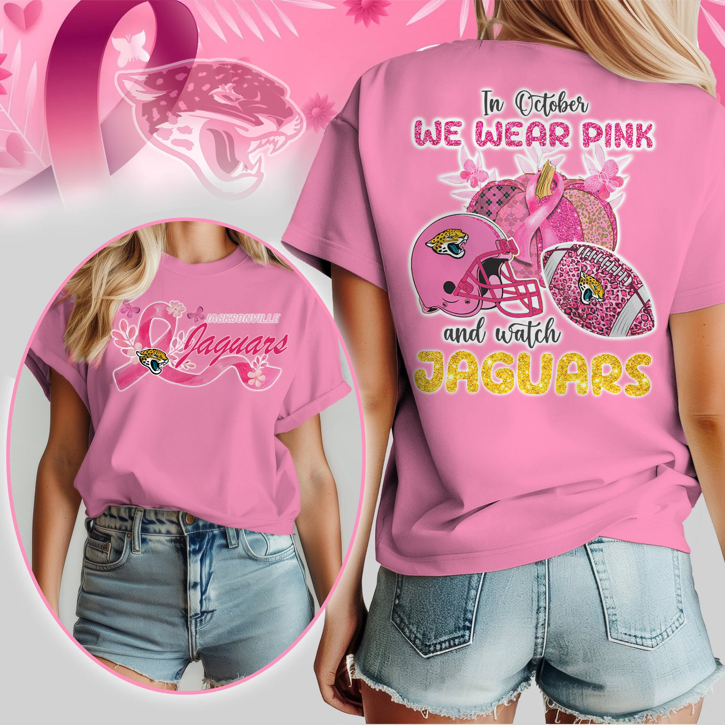 In October We Wear Pink And Watch JJ Shirt DDT NTL