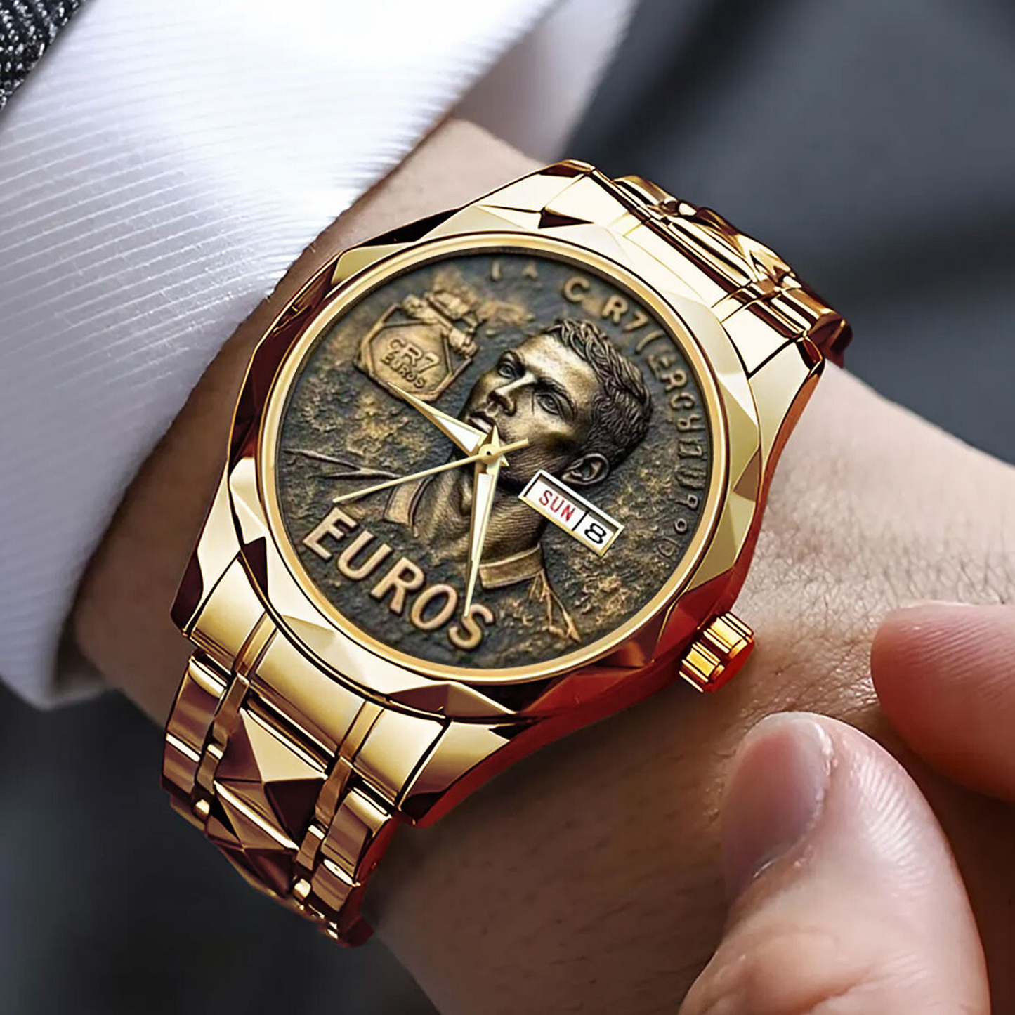 CR7 Alloy Luxury Quartz Watch V1 DATND TANTD