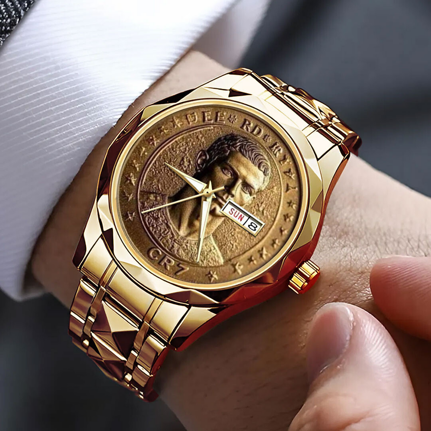CR7 Alloy Luxury Quartz Watch V2 DATND TANTD