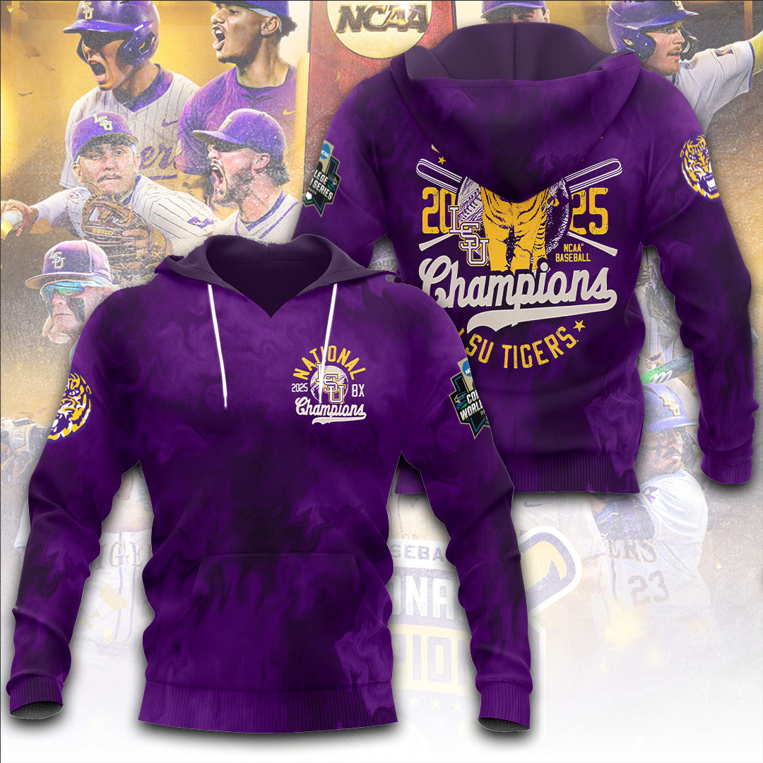 LSU Wins 2025 DI Baseball National Championship V77 Shirt DDT CTND