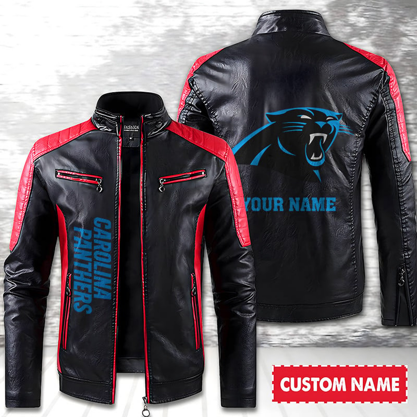 CAR American Football Men Leather Jacket Custom Any Name Gifts DatND DVT