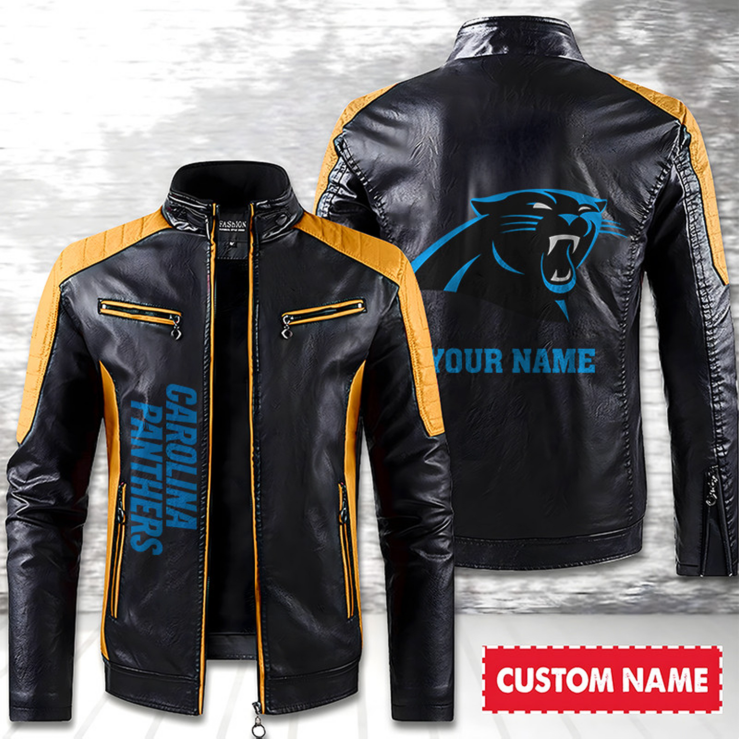 CAR American Football Men Leather Jacket Custom Any Name Gifts DatND DVT
