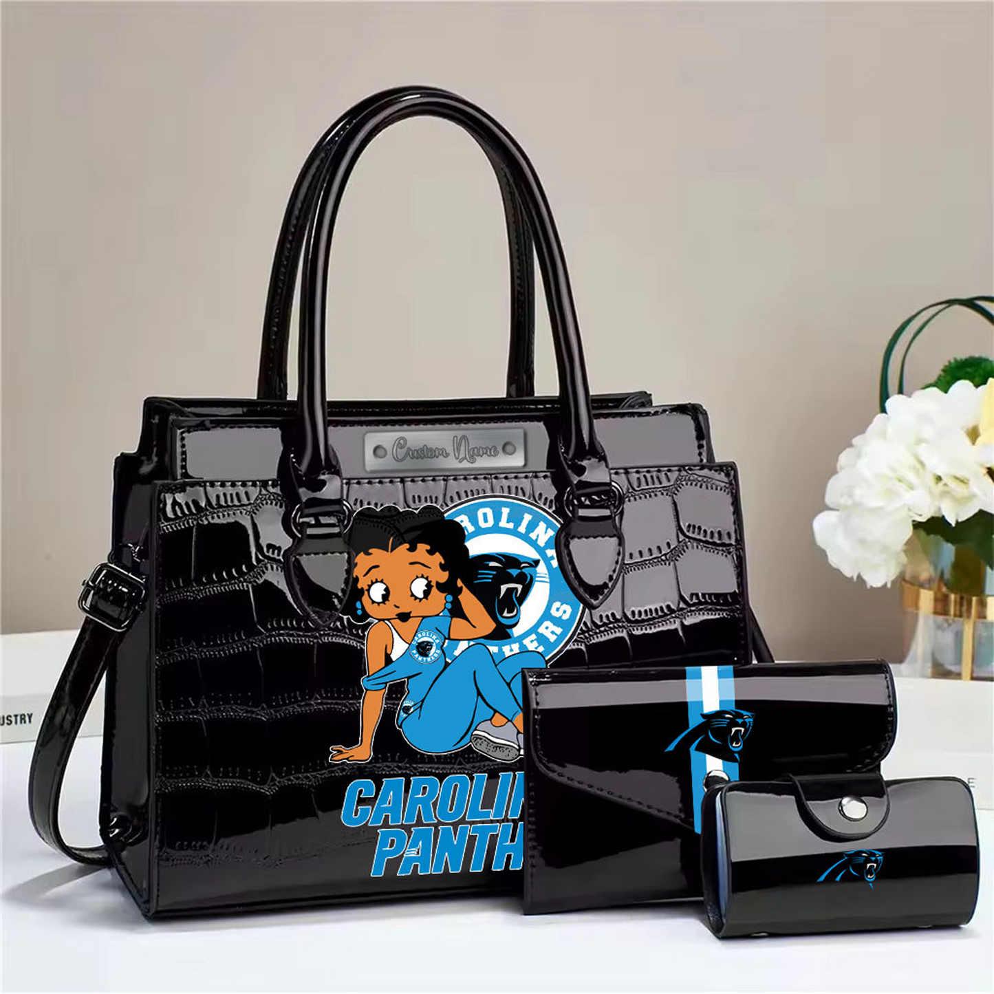 CAR Embossed three-piece handbag set DatND DVT