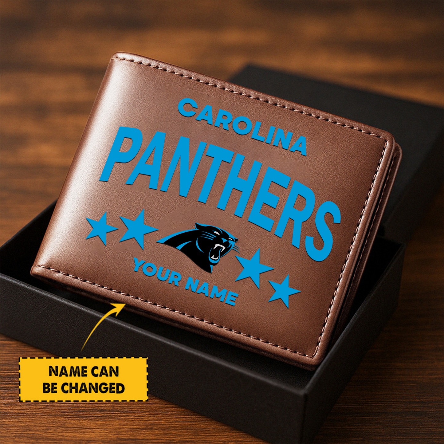 CAR Football Leather Man Black Brown Wallet Personalized Any Name DATND TANTD