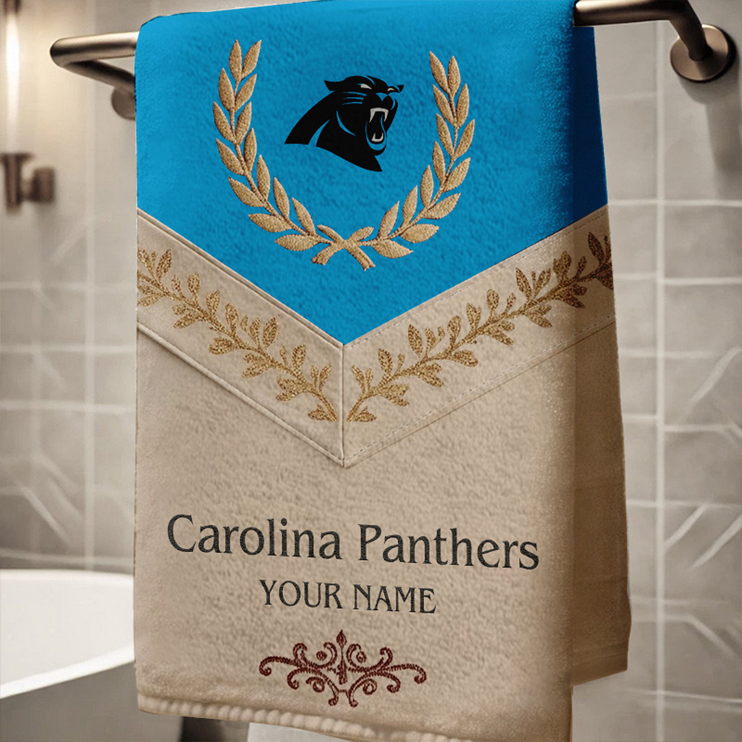 CAR Football New Bath Towel Custom Name DATND TANTD