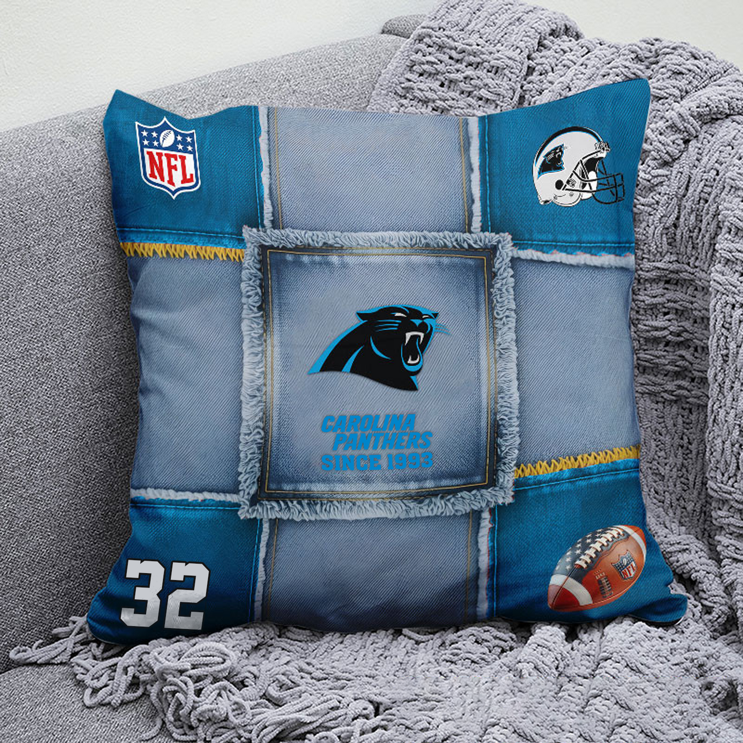 CAR x NFL Football Pillow Special Style DATND TANTD