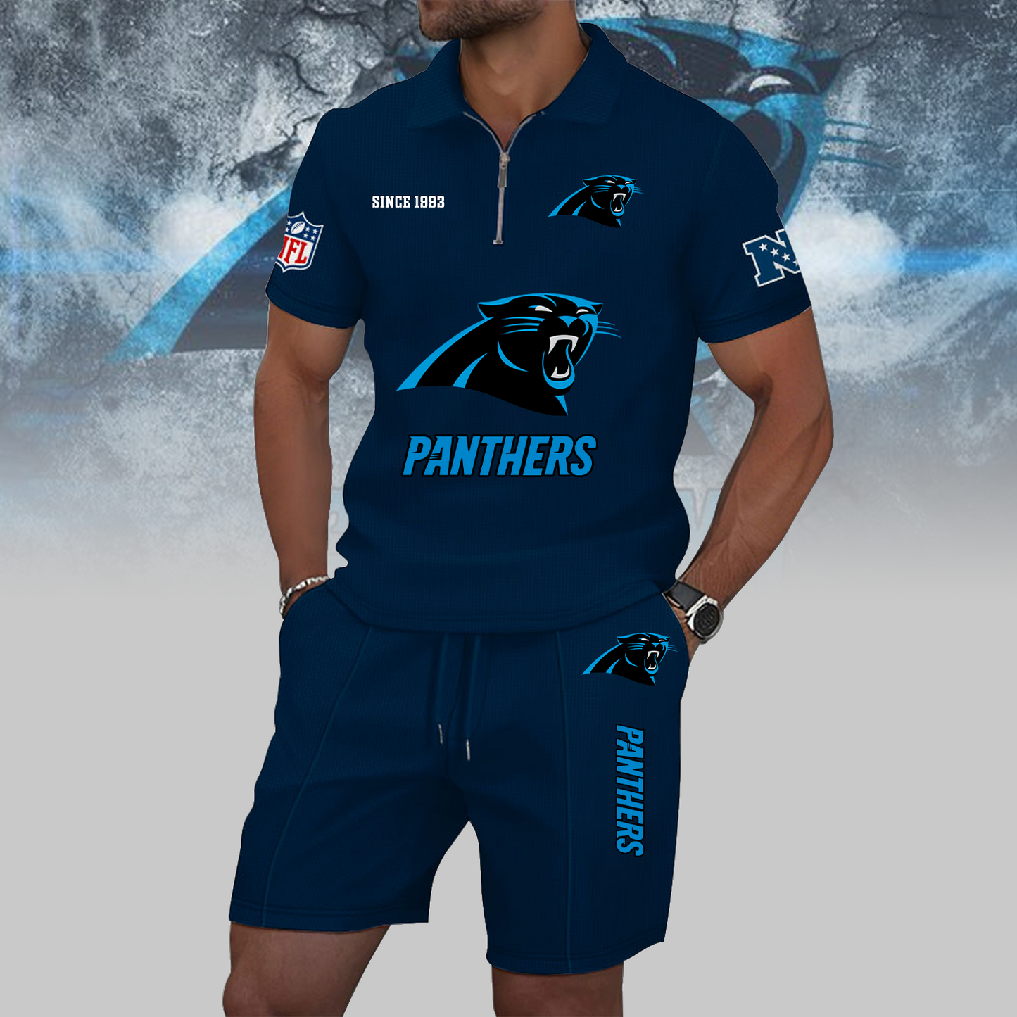 CAR x NFL Zip Polo Set DATND TANTD