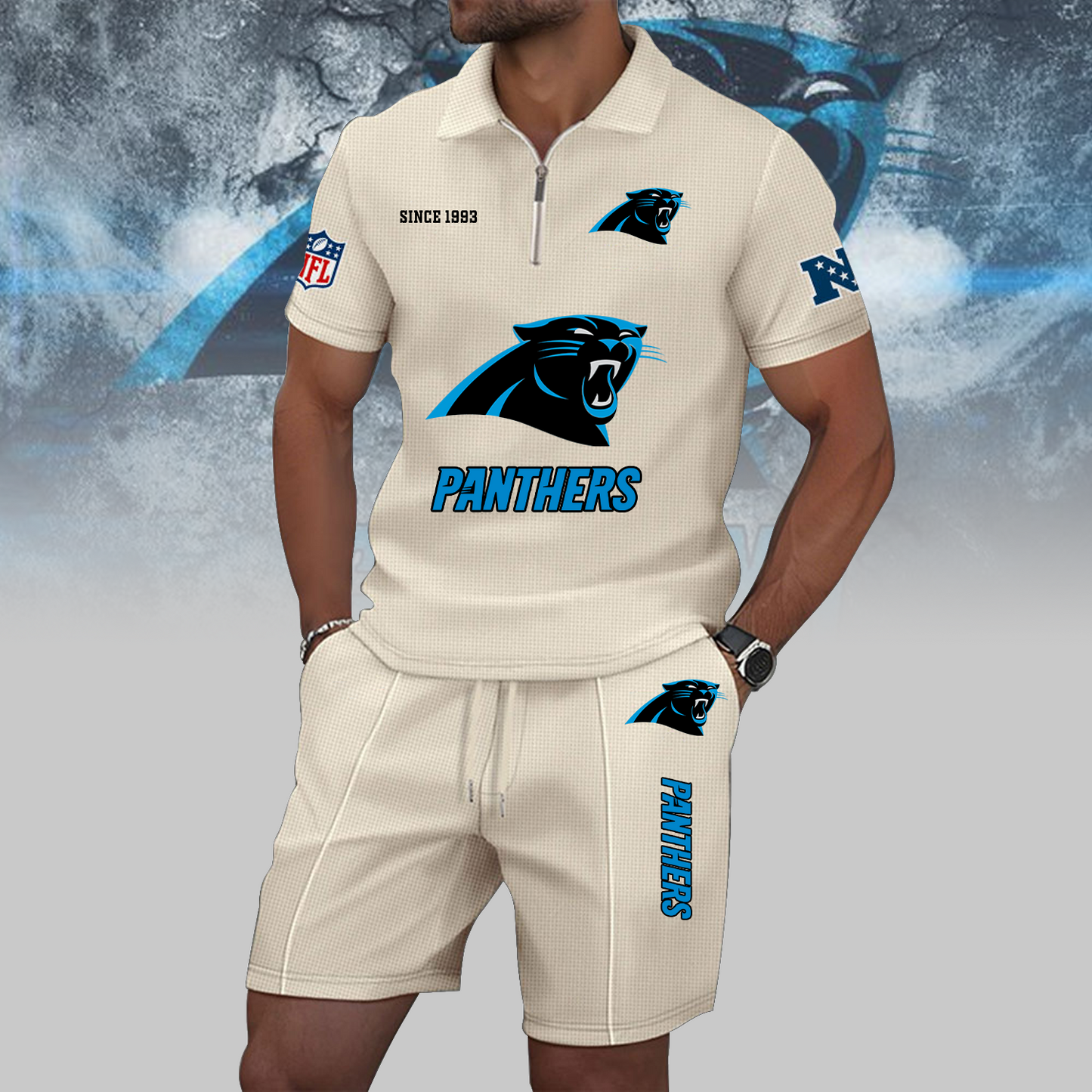 CAR x NFL Zip Polo Set DATND TANTD