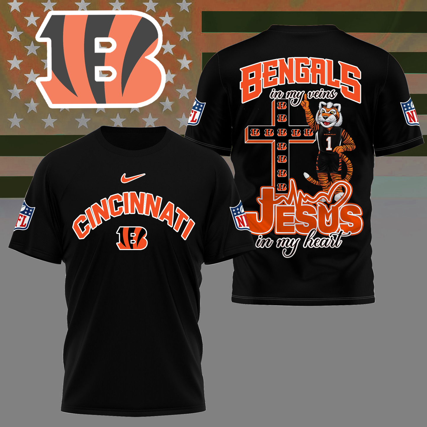 CIN Premium Faith & Football 3D Shirt DDT TTV