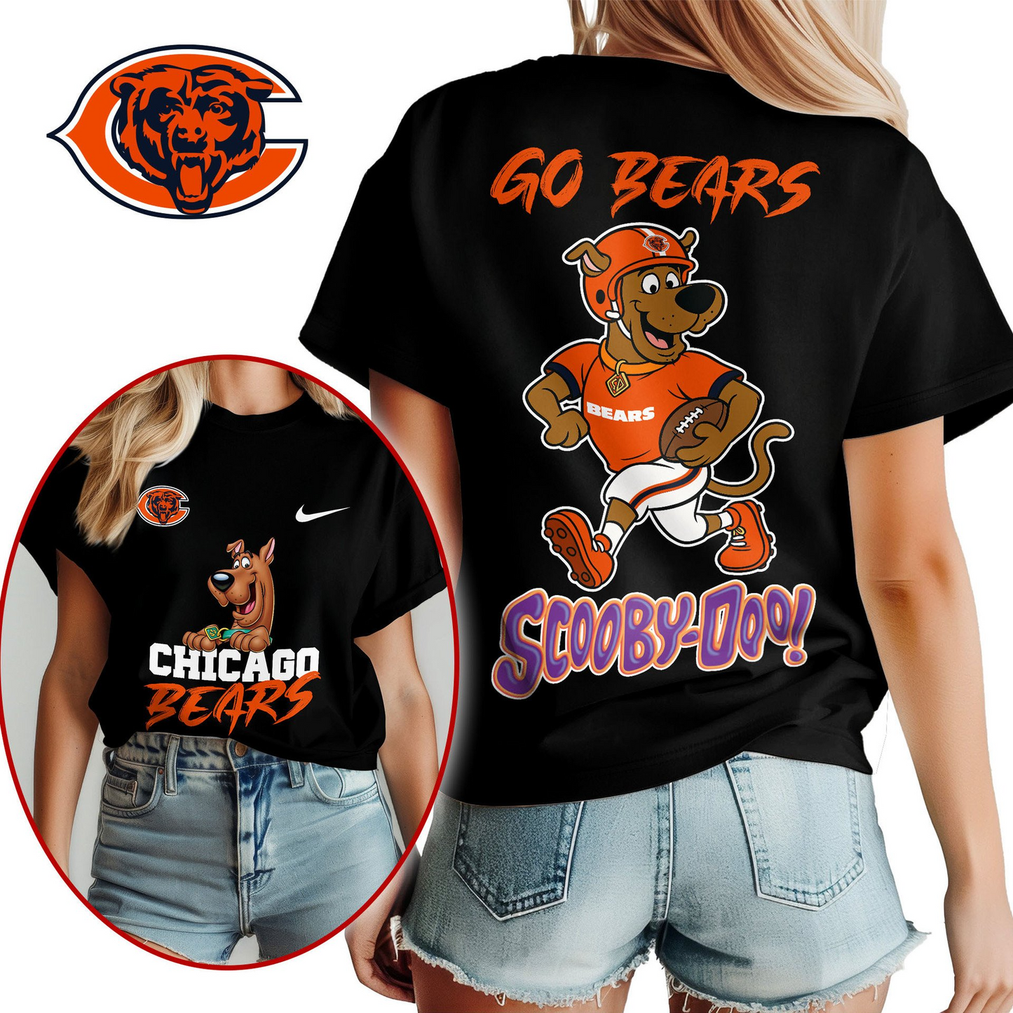 CB Premium NFL Scooby-Doo Fan Women‘s Shirt DDT CTND