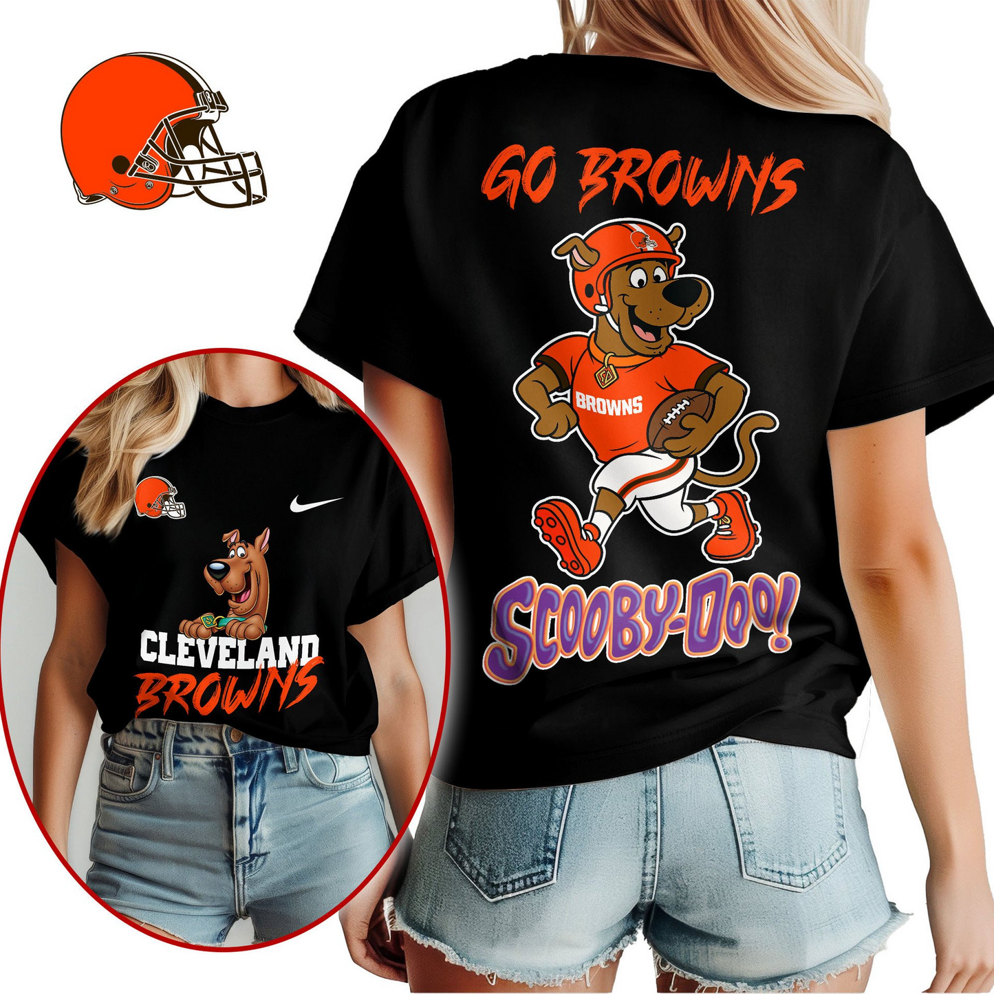 CB3 Premium NFL Scooby-Doo Fan Women‘s Shirt DDT CTND