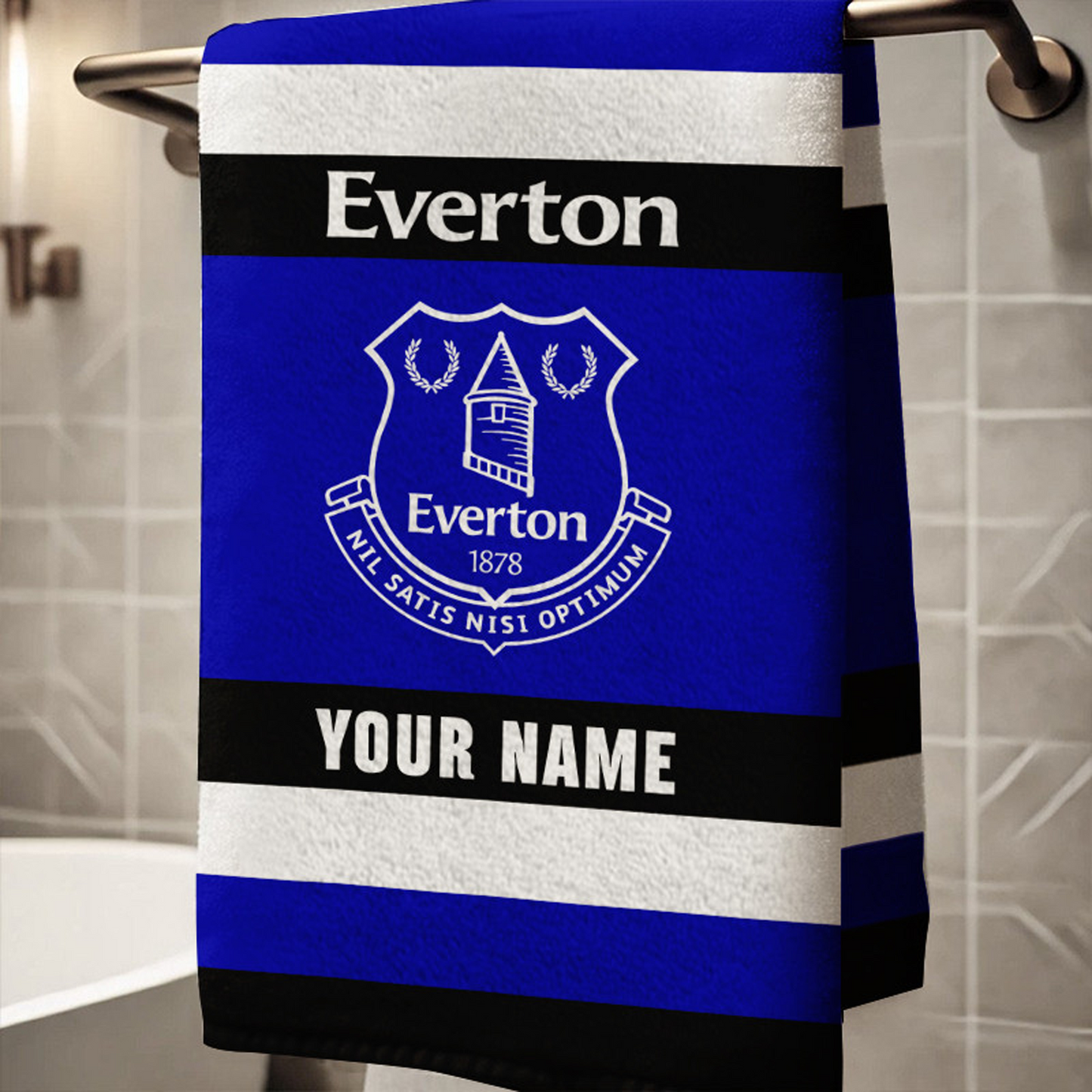 EPL Everton Bath Towel Large Size Custom Name Gift For Fan DatND DVT