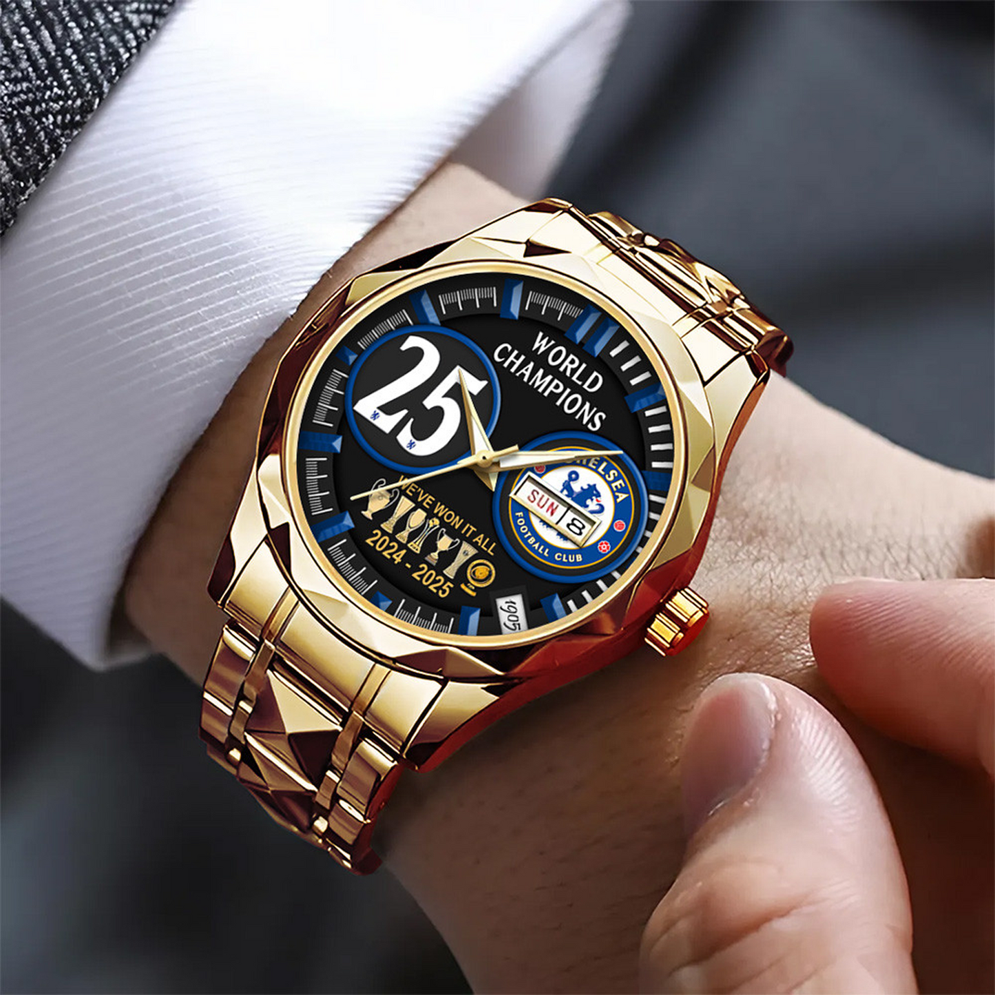 CHE F.C. Champions 2025 Alloy Luxury Quartz Watch V1 DatND DVT