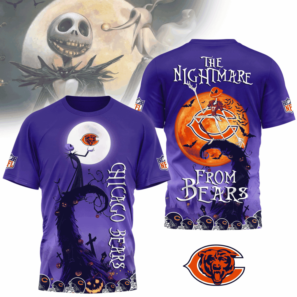 CHI Premium NFL X Halloween The Nightmare 3D Shirt DDT CTND