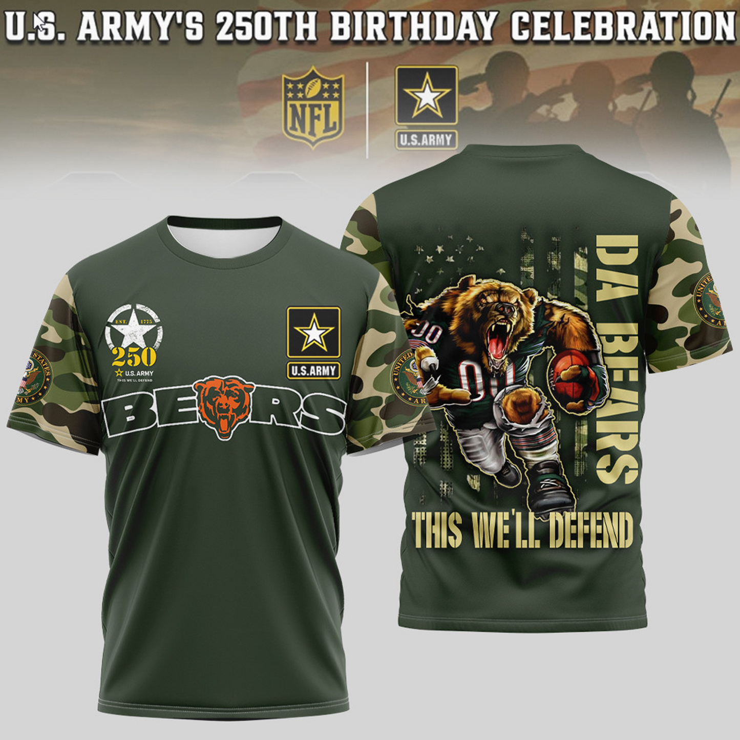 CHI x 250 U.S. 250th Birthday 3D Shirt DatND DVT