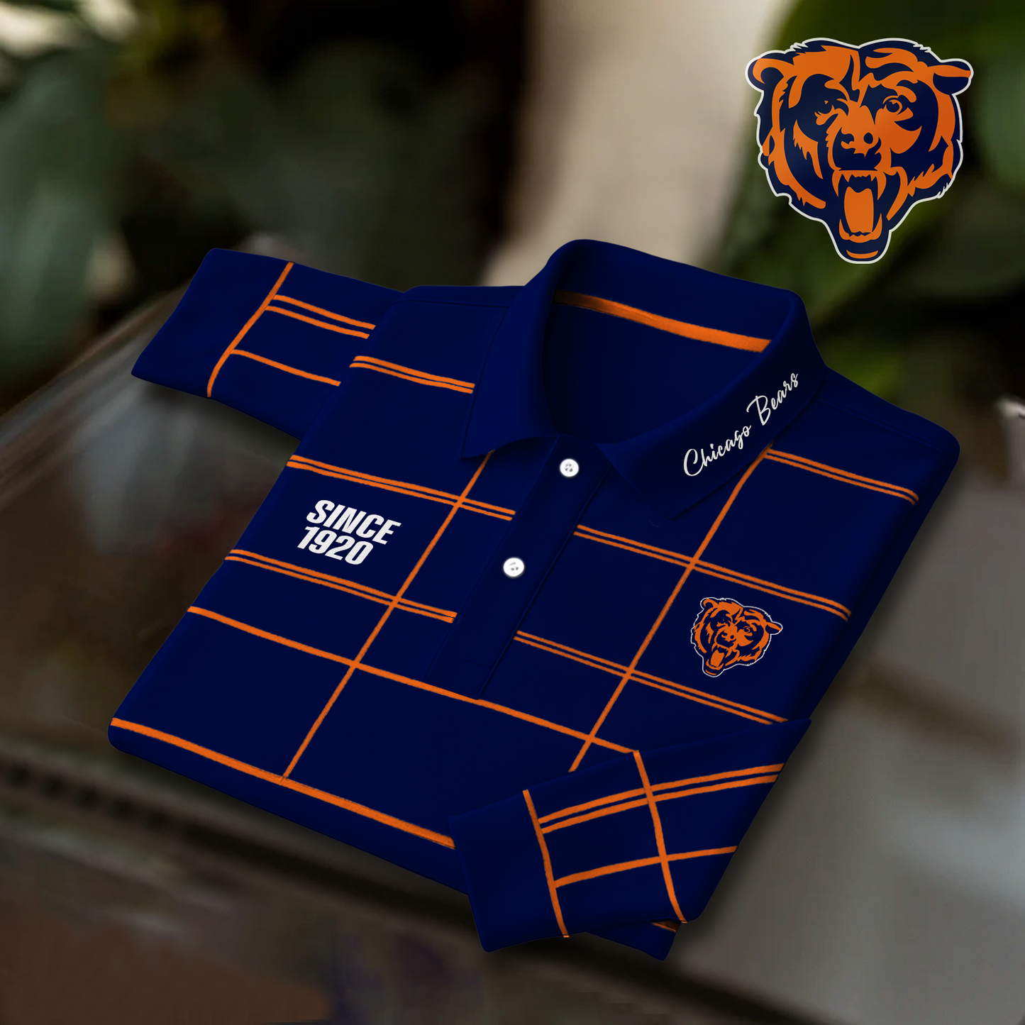 CHI x NFL Polo Shirt Long Sleeve DatND DVT