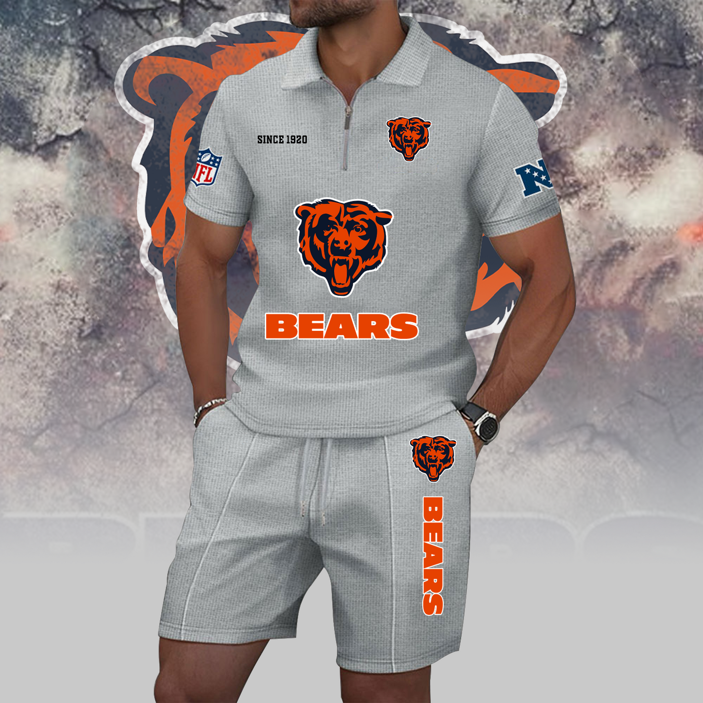 CHI x NFL Zip Polo Set DATND TANTD