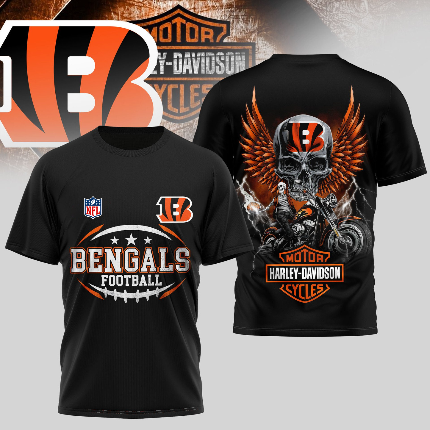 CIN Premium NFL Motorcycle 3D Shirt DDT CTND