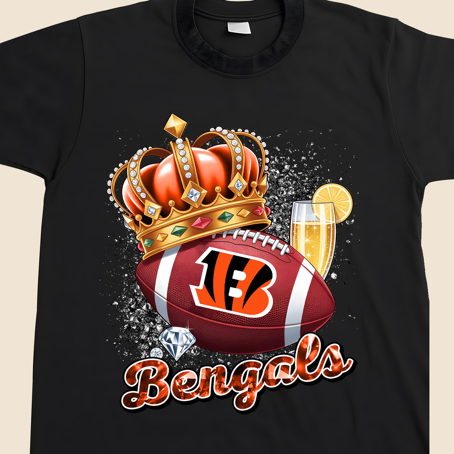 CIN x NFL Crowns Diamond T-Shirt DATND TANTD