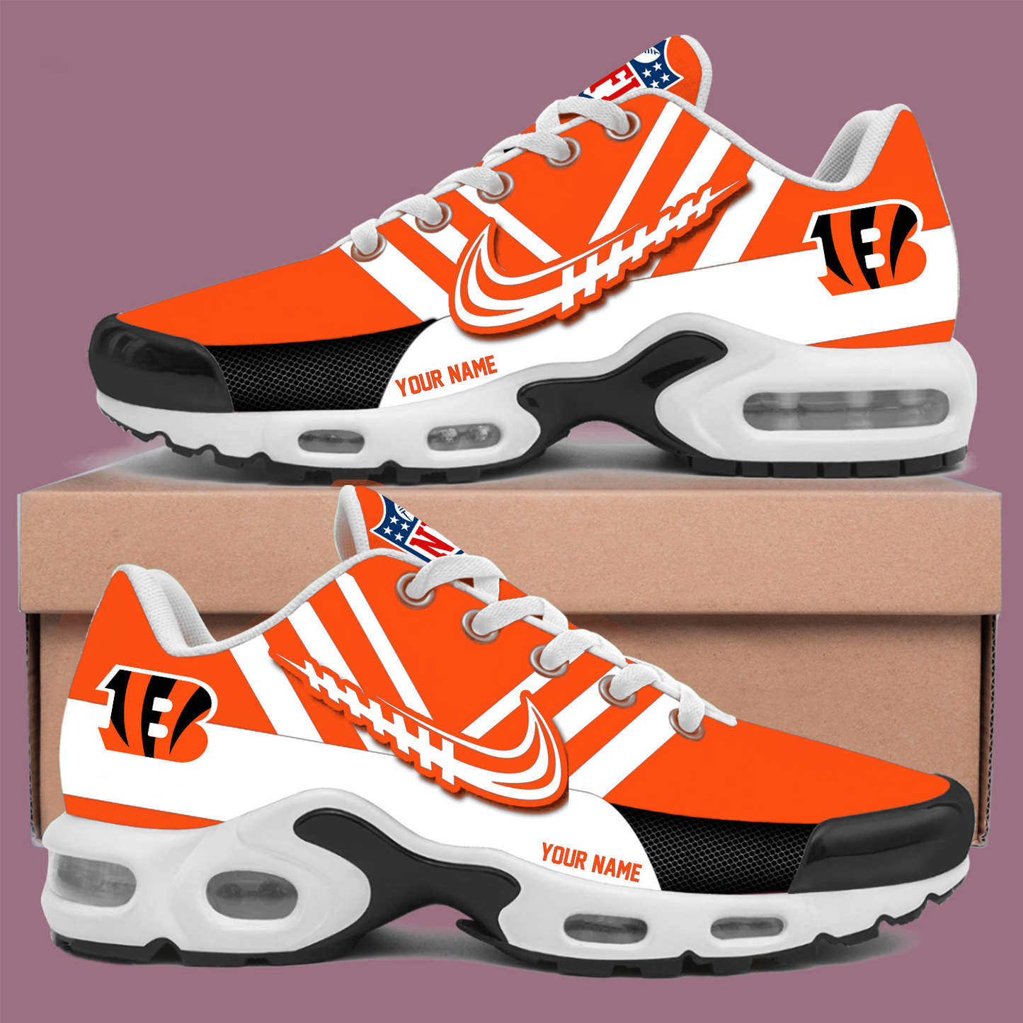 CIN x NFL Personalized Air Max Plus Sneakers DATND TANTD