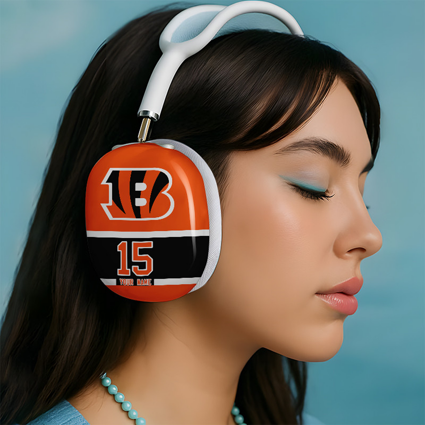 CIN x NFL Special Airpod Max Case Cover Personalized DATND TANTD