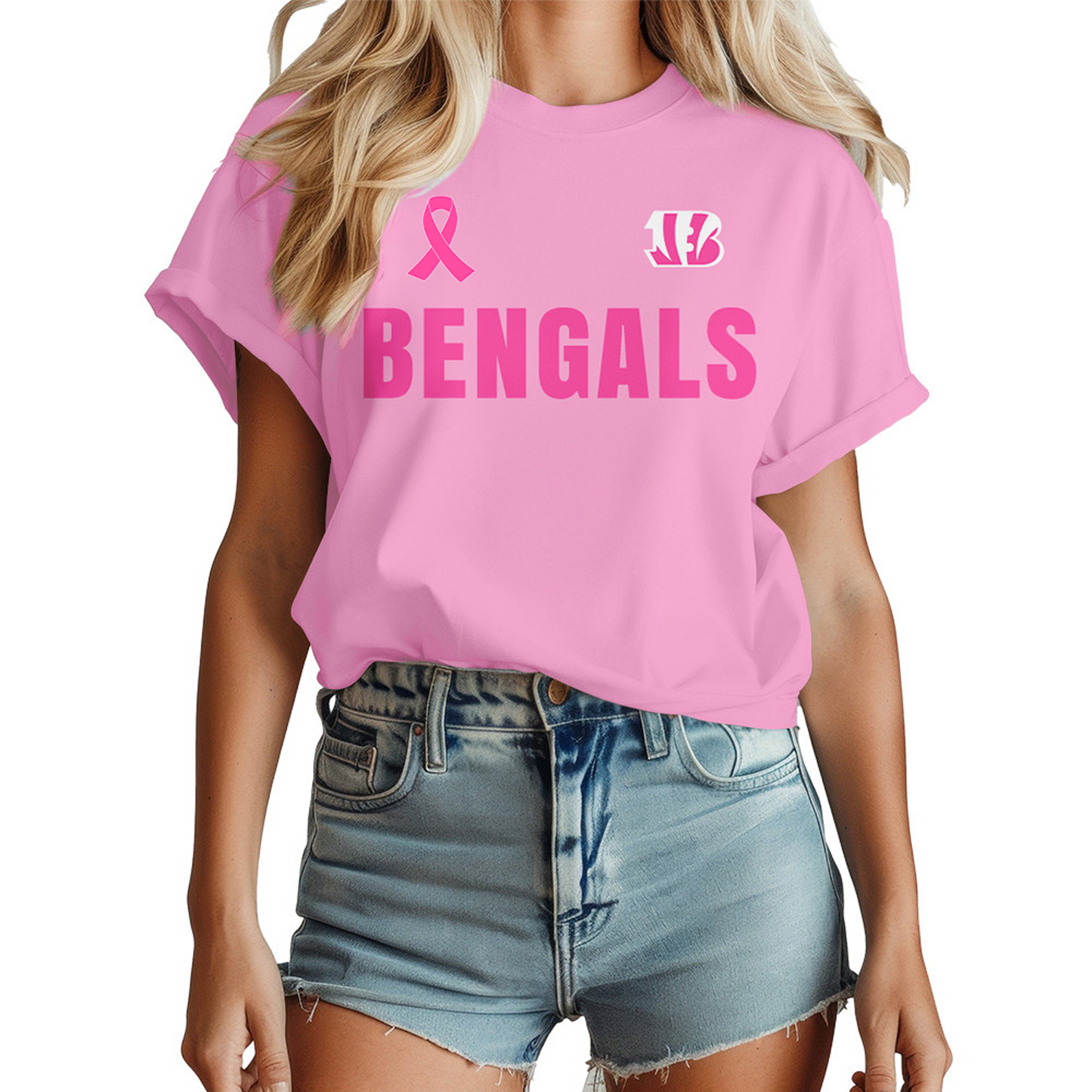 CIN x NFL Tackle Breast Cancer Premium 3D Shirt DATND TANTD