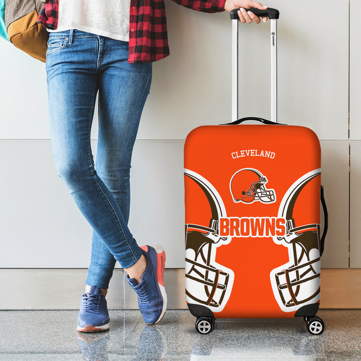 CLE NFL V2 Luggage Cover Suitcase Protector DDT NTL