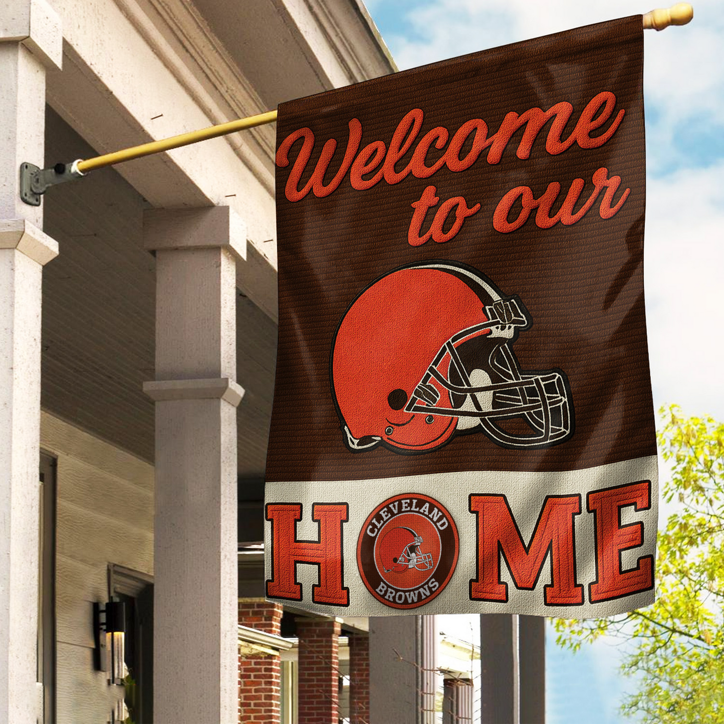 CLE Premium NFL Welcome Home Flag DDT NTL