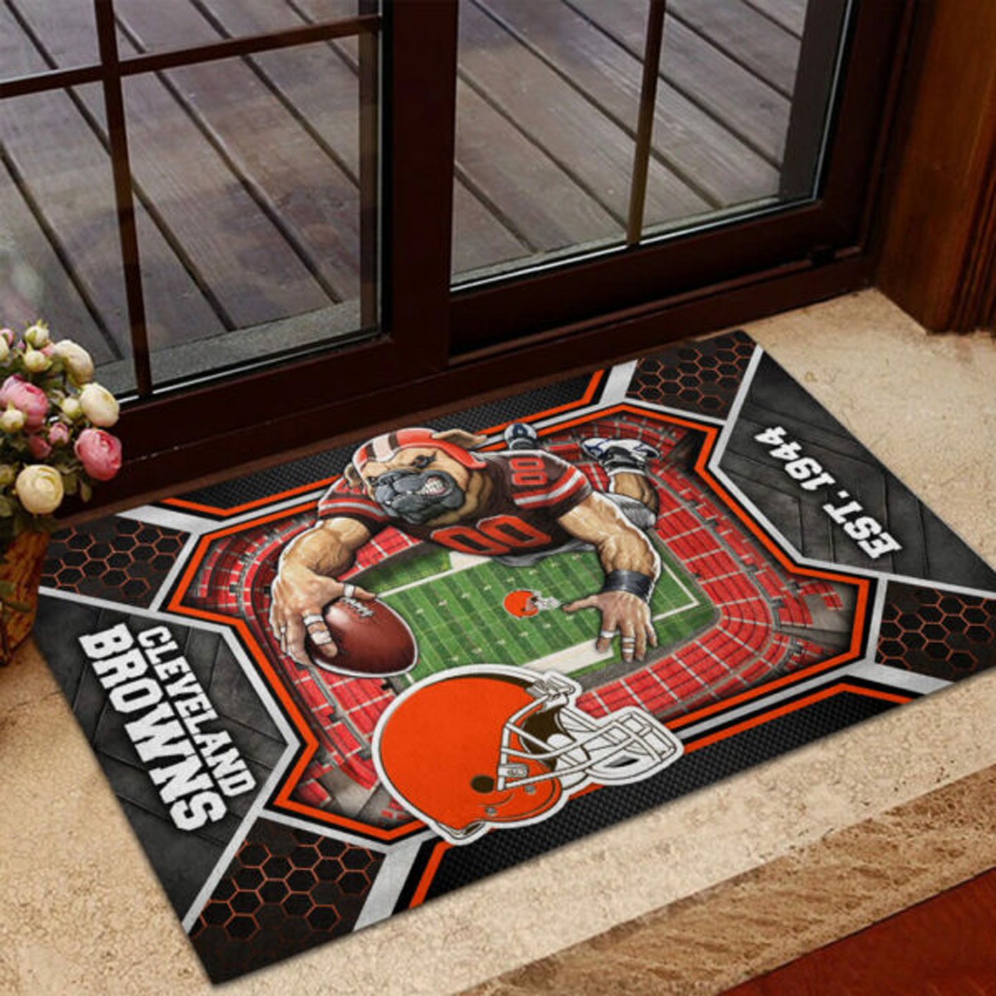 CLE x NFL Custom Doormat DATND TANTD