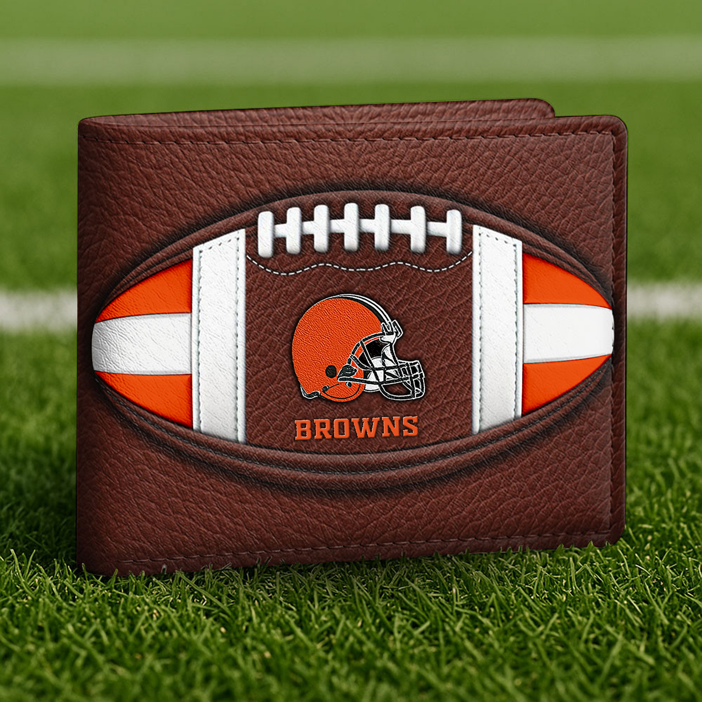 CLE x NFL Football Men Special Brown Wallet DATND TANTD