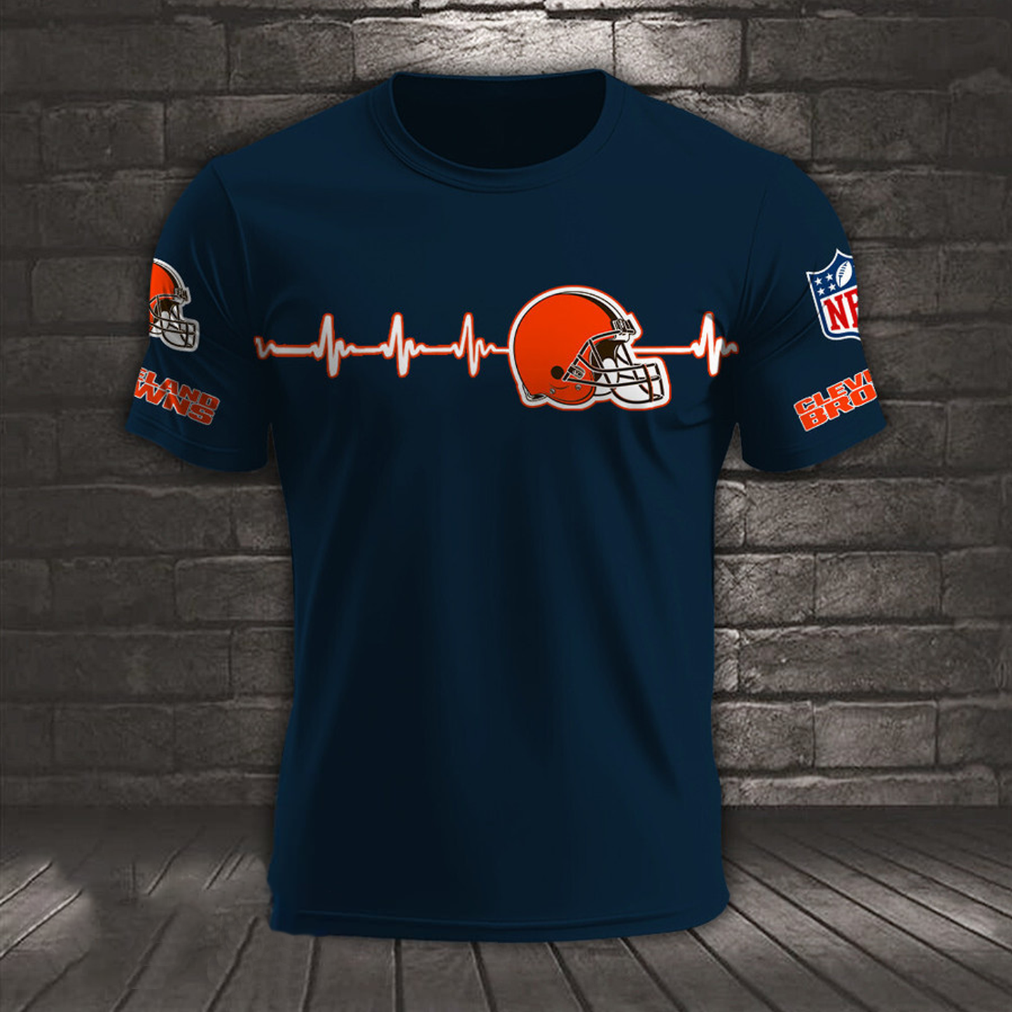 CLE x NFL Heart Rate Map Special 3D Shirt DatND ThuongNH