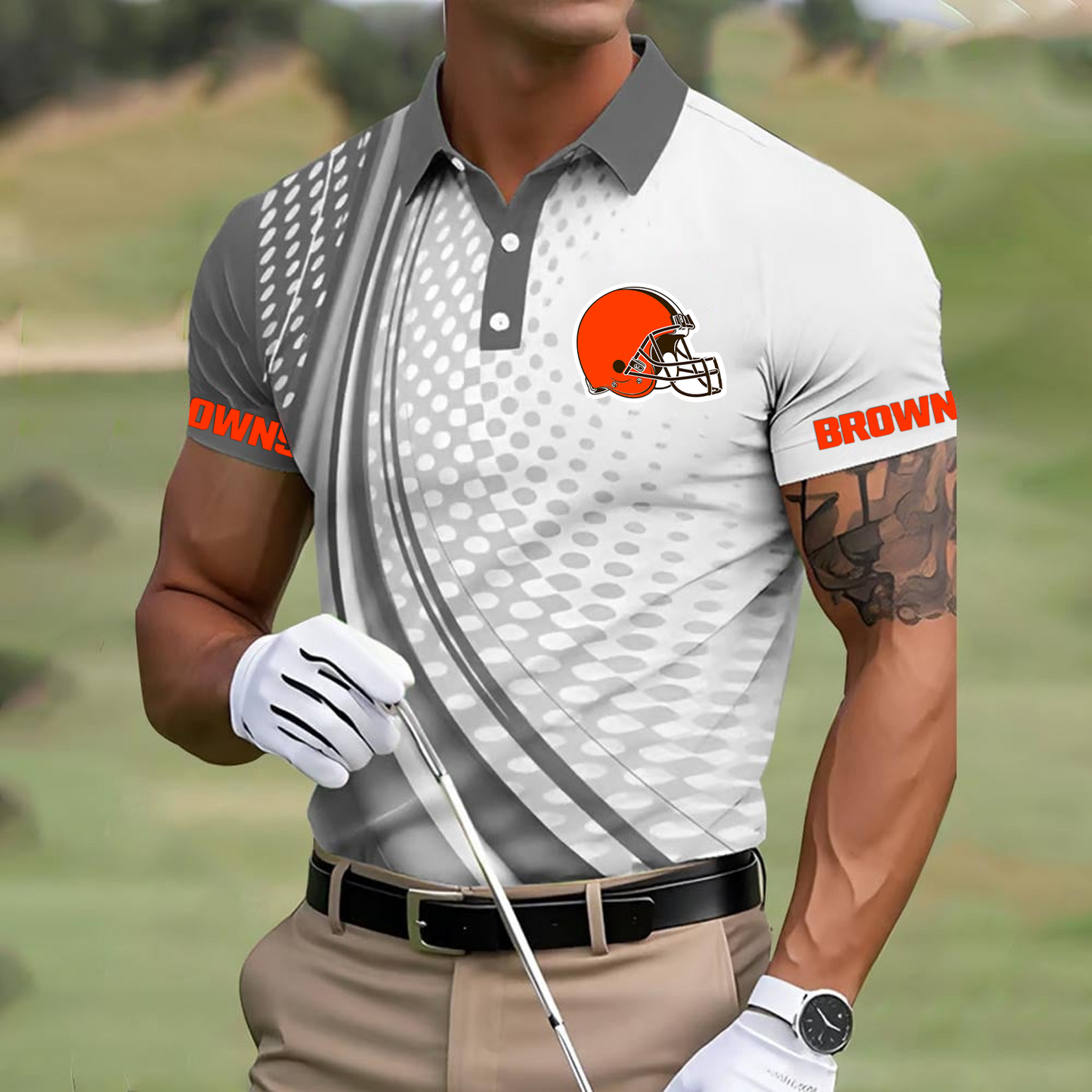 CLE x NFL Polo Shirt DATND TANTD