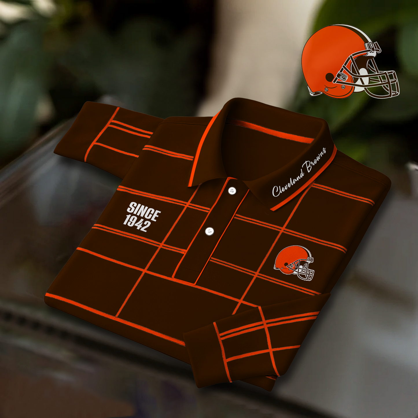 CLE x NFL Polo Shirt Long Sleeve DatND DVT