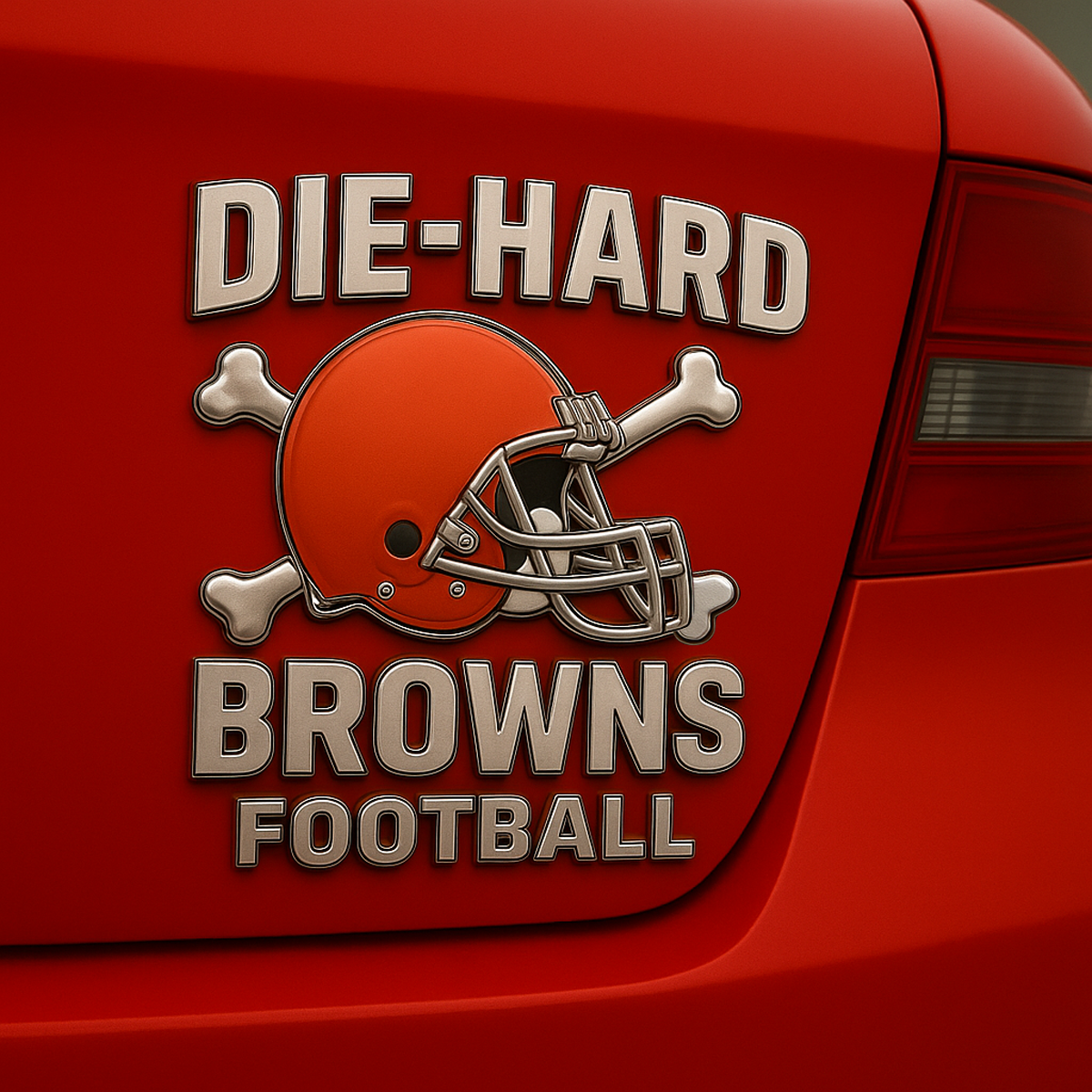 CLE x NFL Premium 3D Car Name Badge DATND DVT