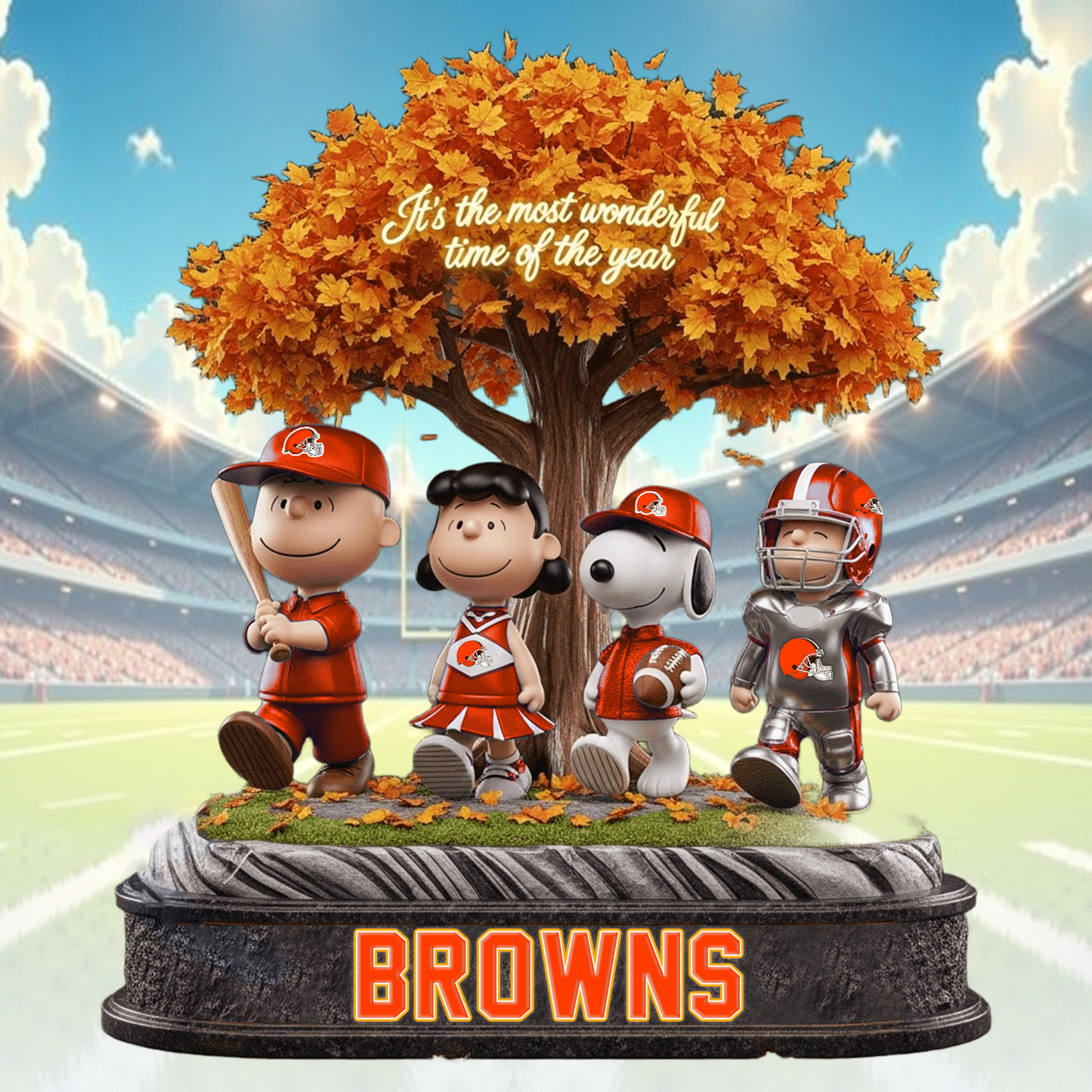 CLE x NFL Premium Acrylic Block DATND TANTD