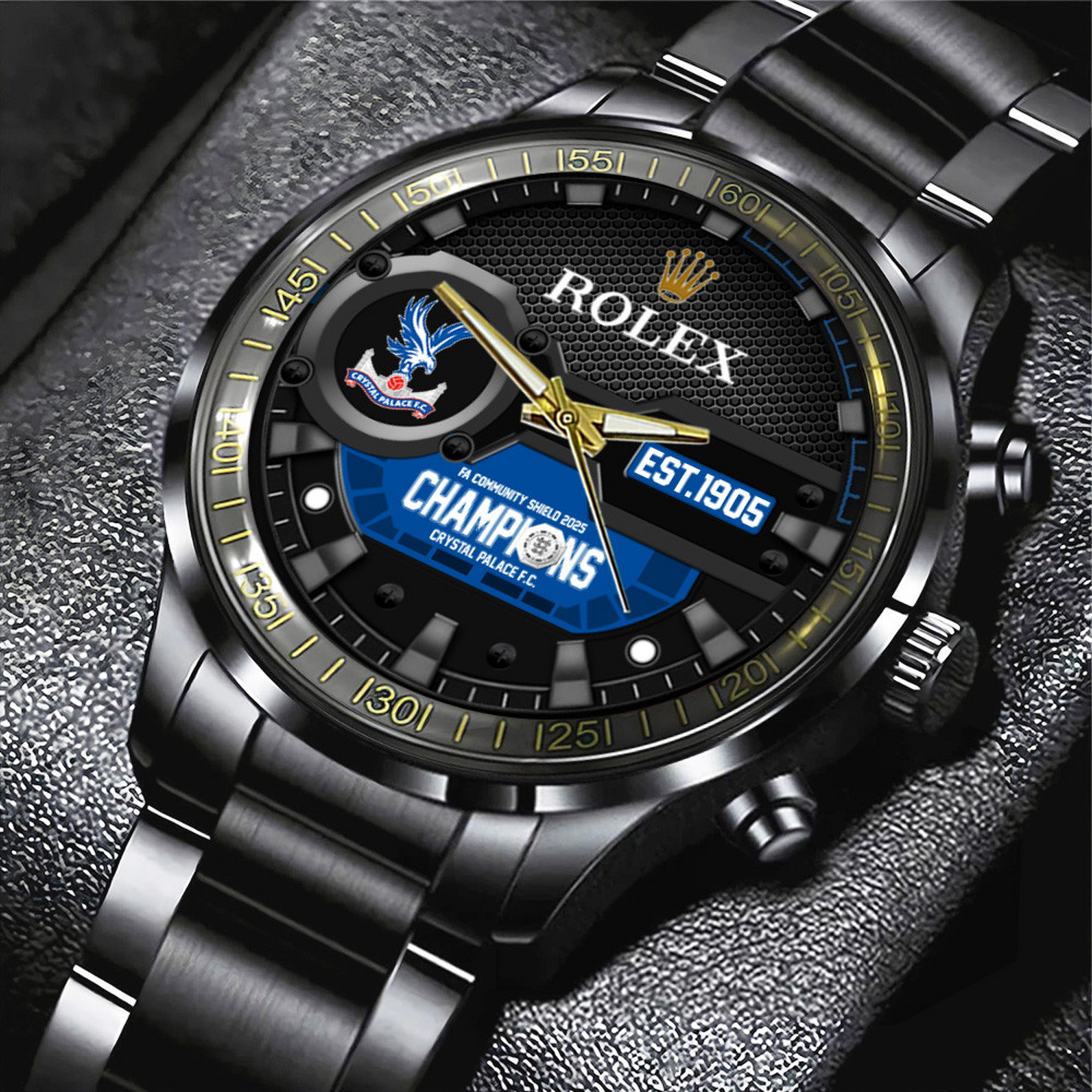 CP F.C. - Black Stainless Steel Watch V1 DATND TANTD 120825