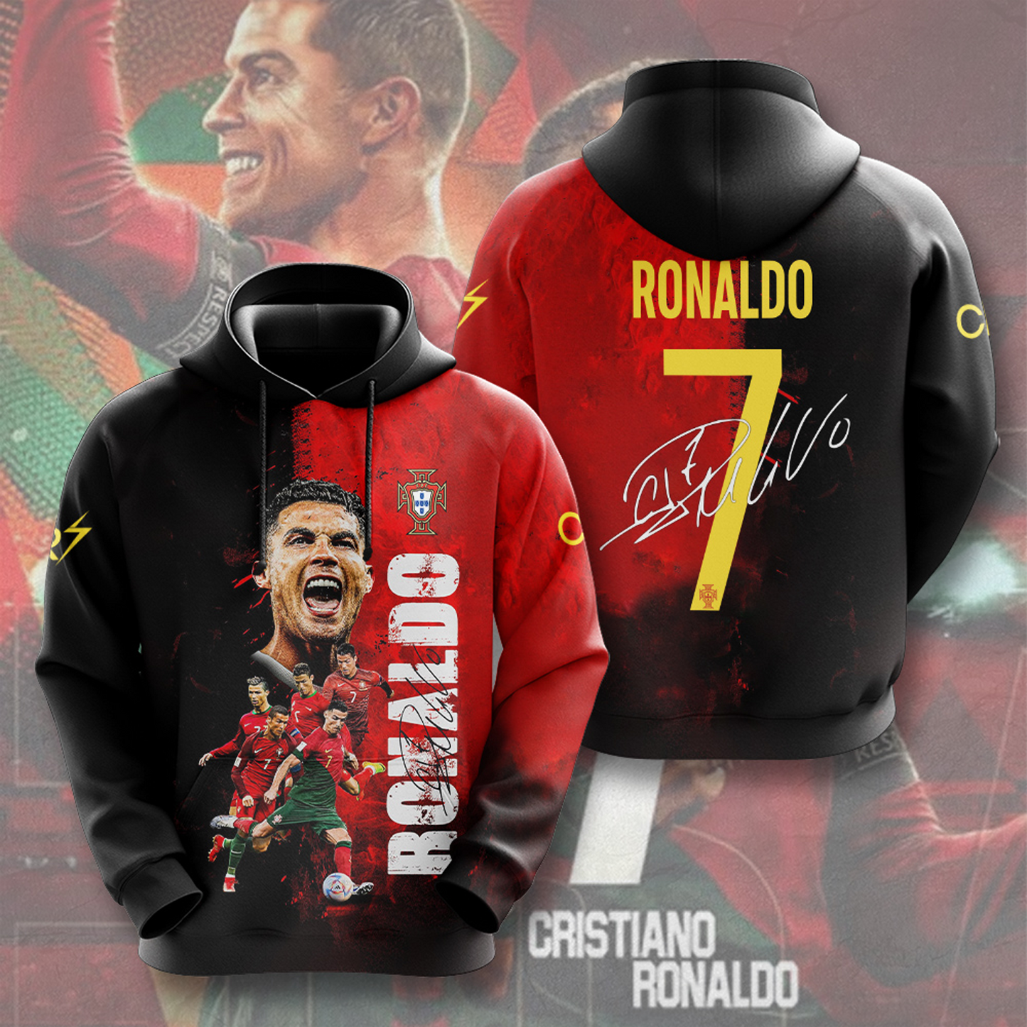 CR7 x Portugal National Football Team 3D Apparel V11 DATND TANTD