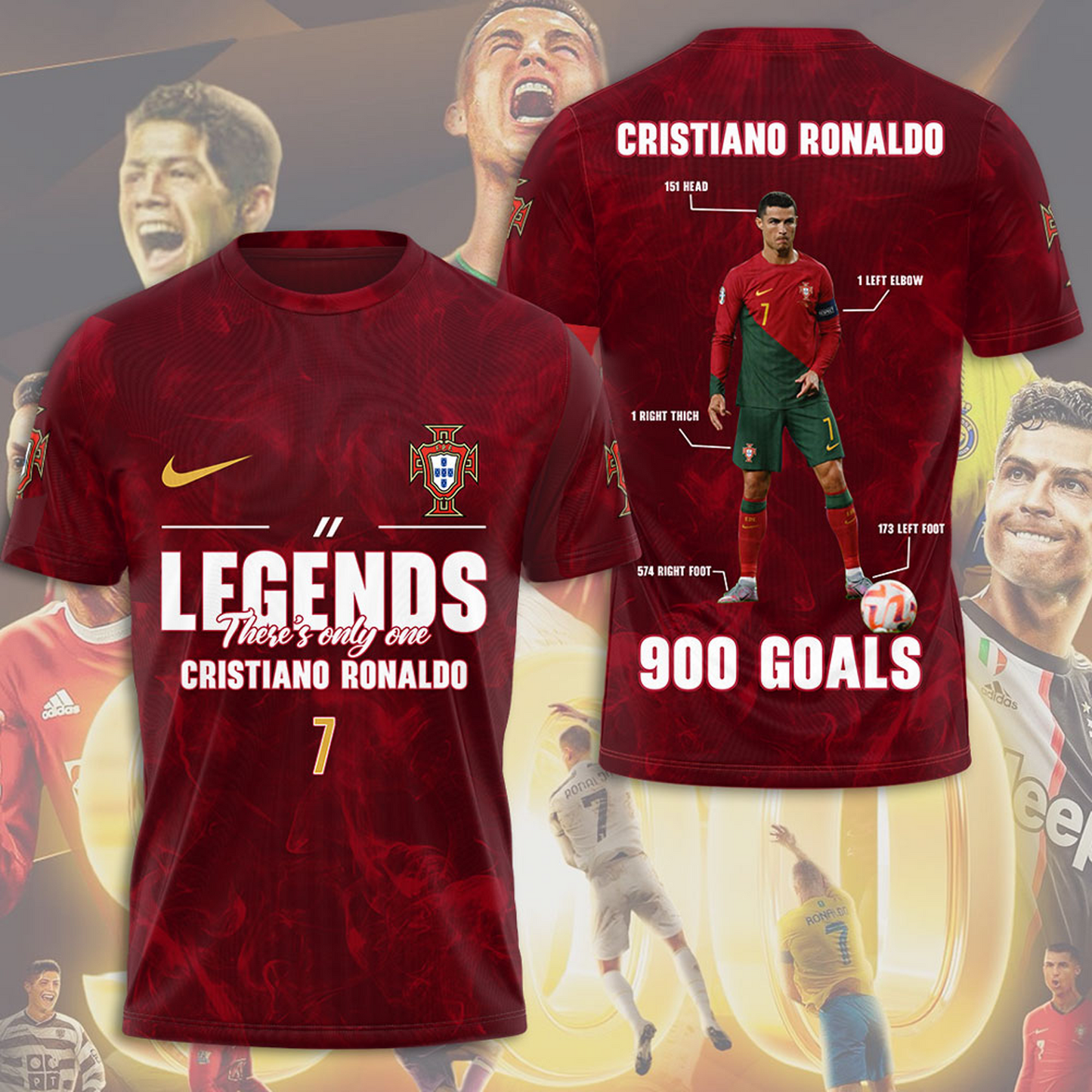 CR7 x Portugal National Football Team 3D Shirt V4 DatND DVT