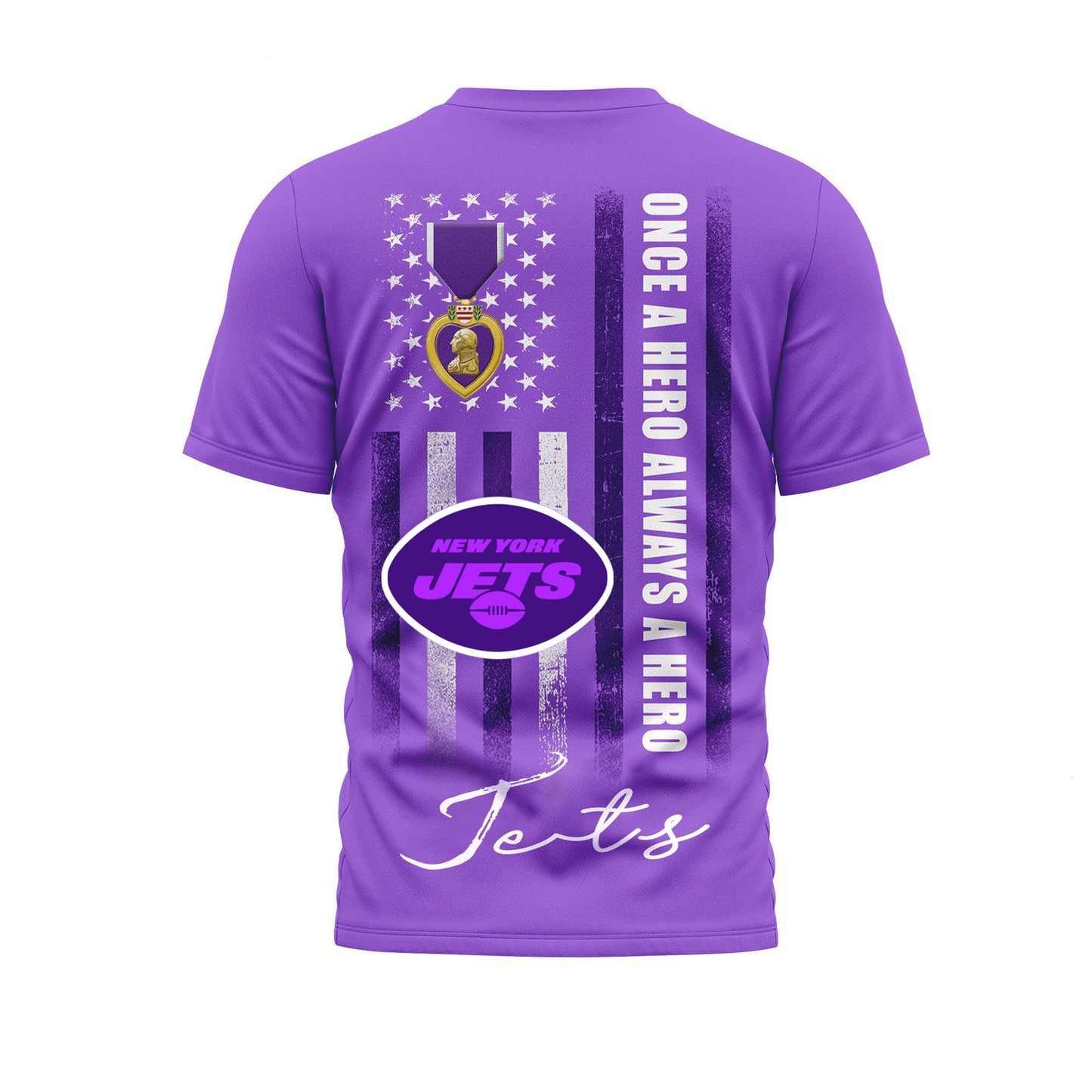 NYJ Premium National Purple Hear Day 3D Shirt DDT TTV