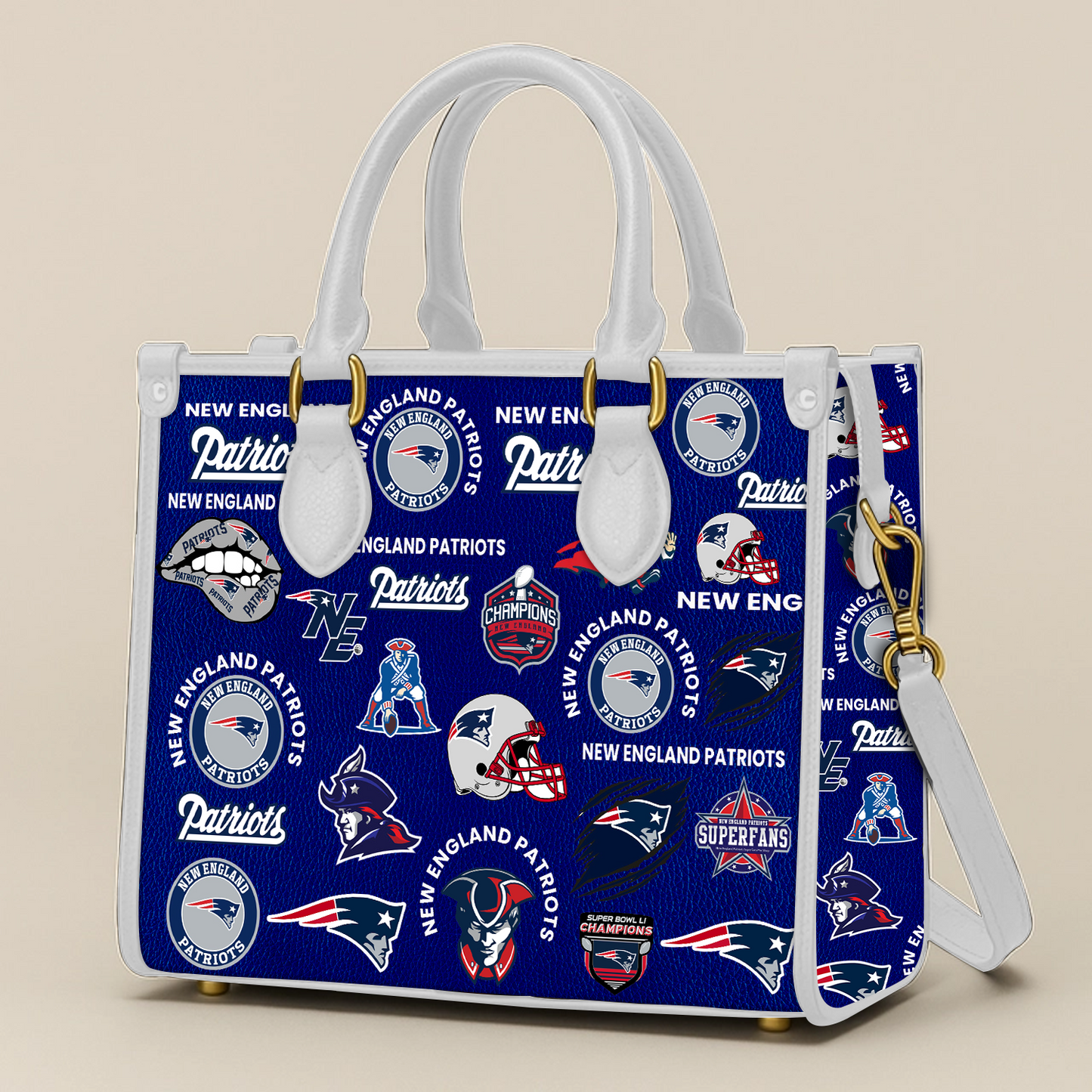 New England Patriots Women Leather Hand Bag V1 DATND TANTD