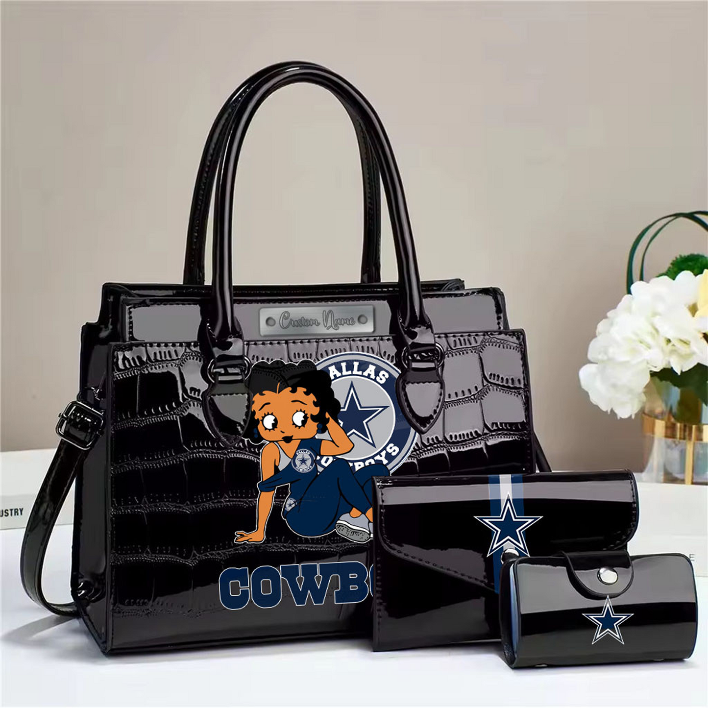 DAL Embossed three-piece handbag set DatND DVT