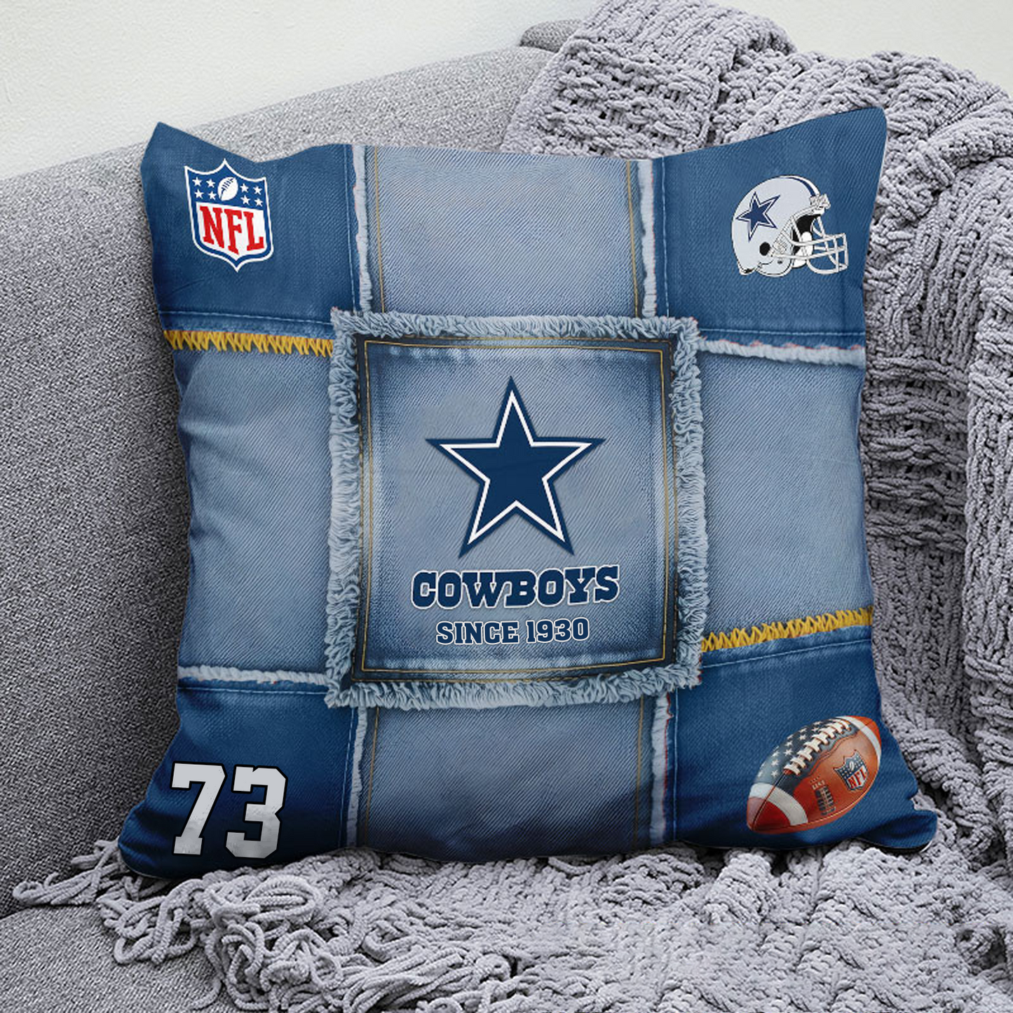 DAL x NFL Football Pillow Special Style DATND TANTD