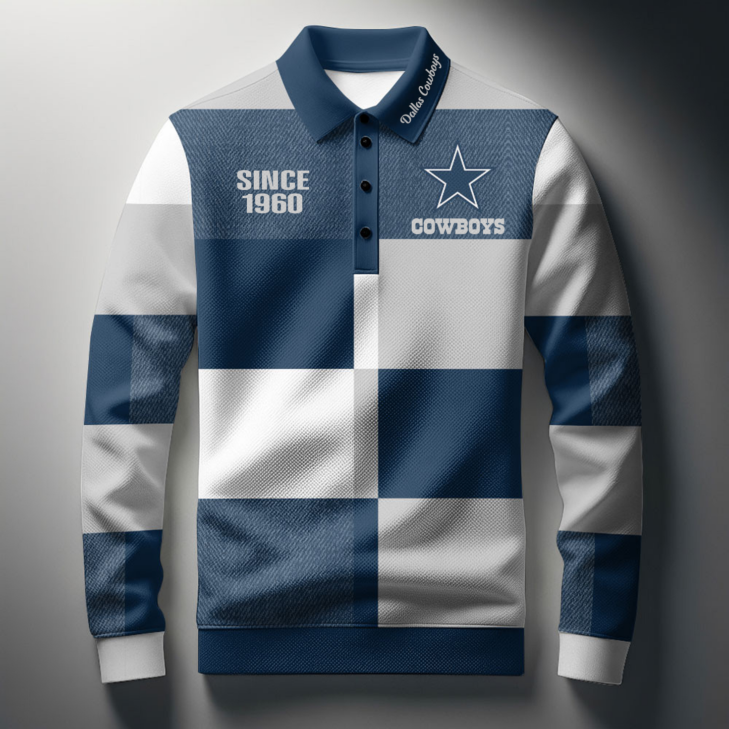 DAL x NFL Men Style Polo Long Sleeves Shirt DatND DVT
