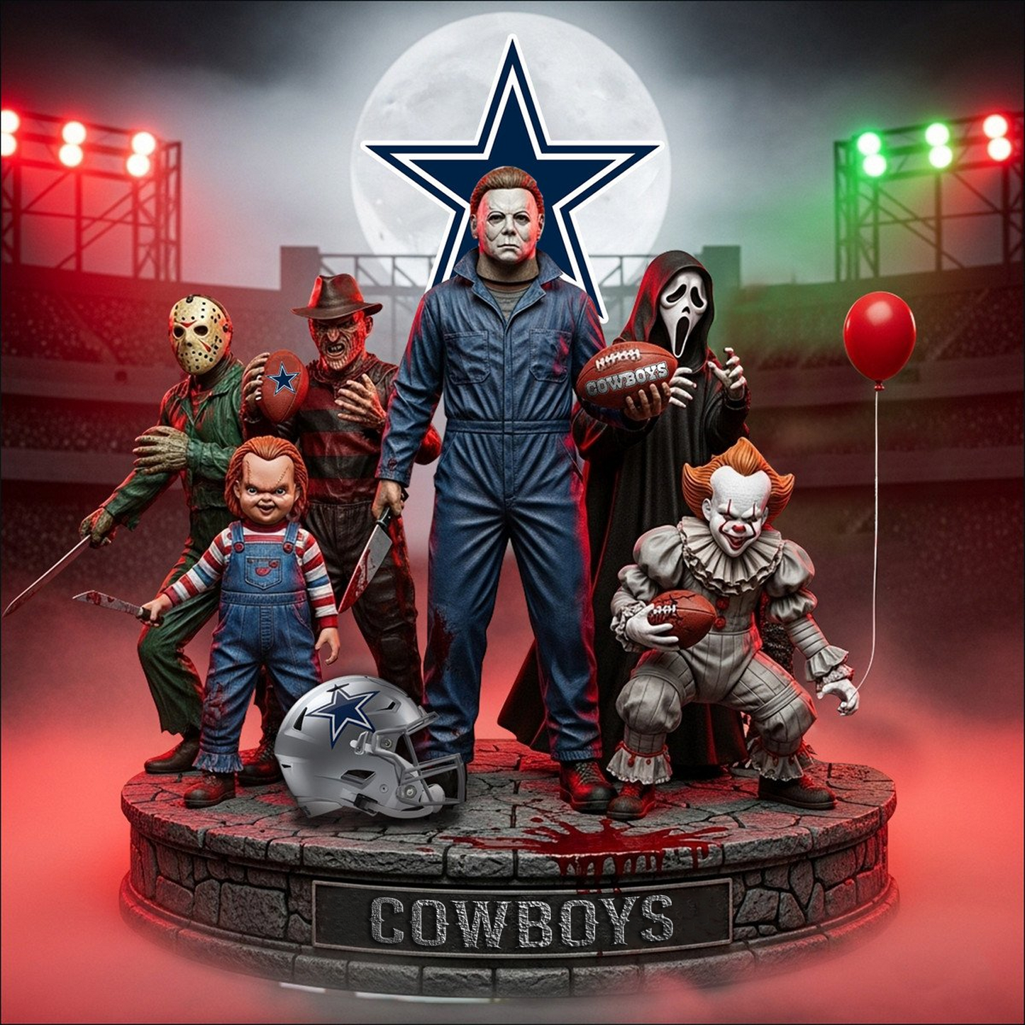 DAL x NFL Personalized Acrylic Block Plaque Halloween