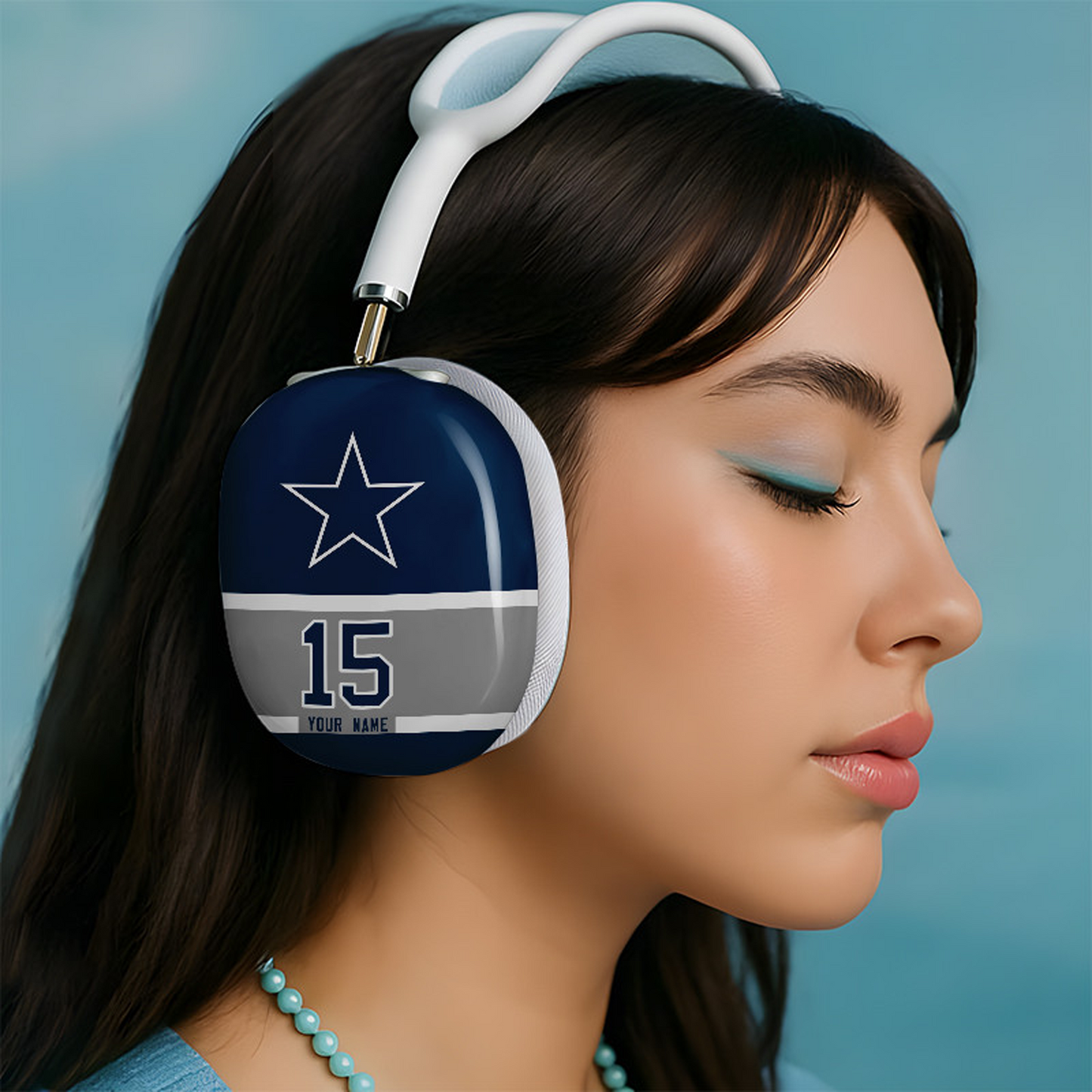 DAL x NFL Special Airpod Max Case Cover Personalized DATND TANTD