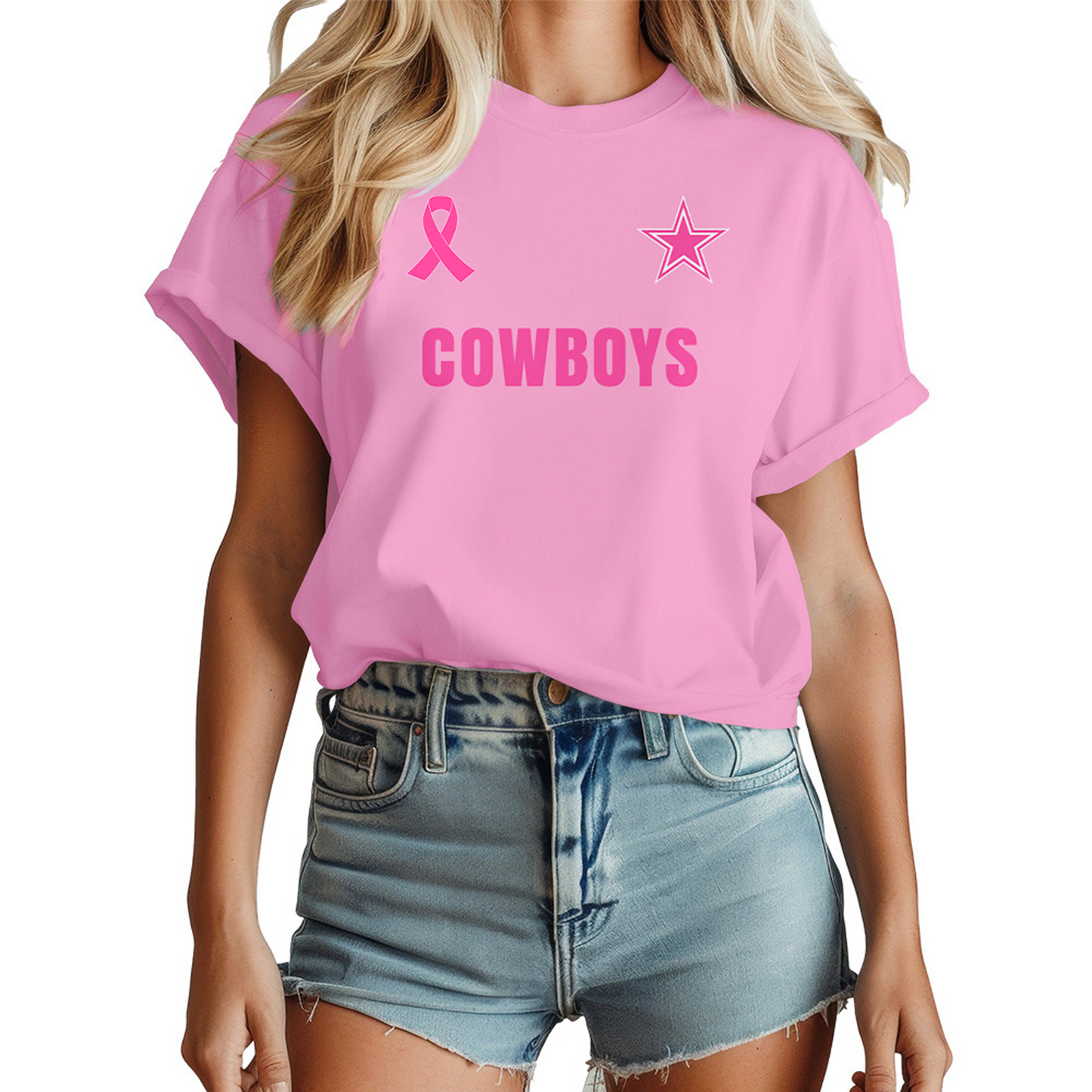 DAL x NFL Tackle Breast Cancer Premium 3D Shirt DATND TANTD